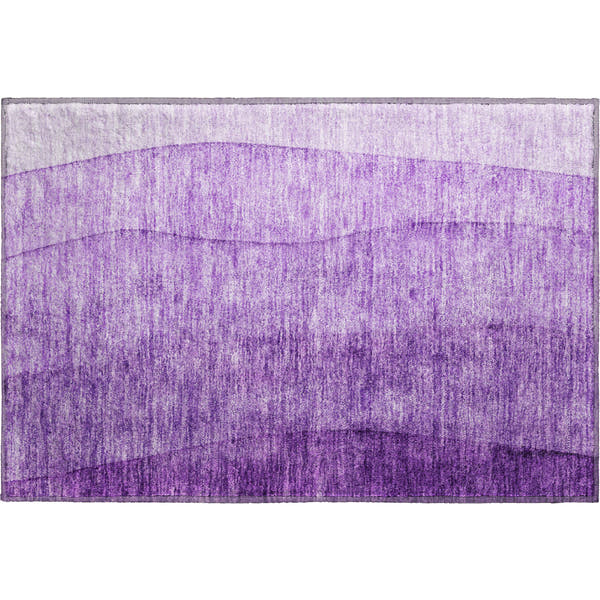 Florence Machine Washable Transitional Purple Rug 1'8" x 2'6"