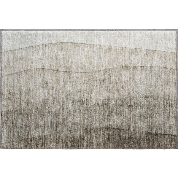 Florence Machine Washable Transitional Taupe Brown Rug 1'8" x 2'6"