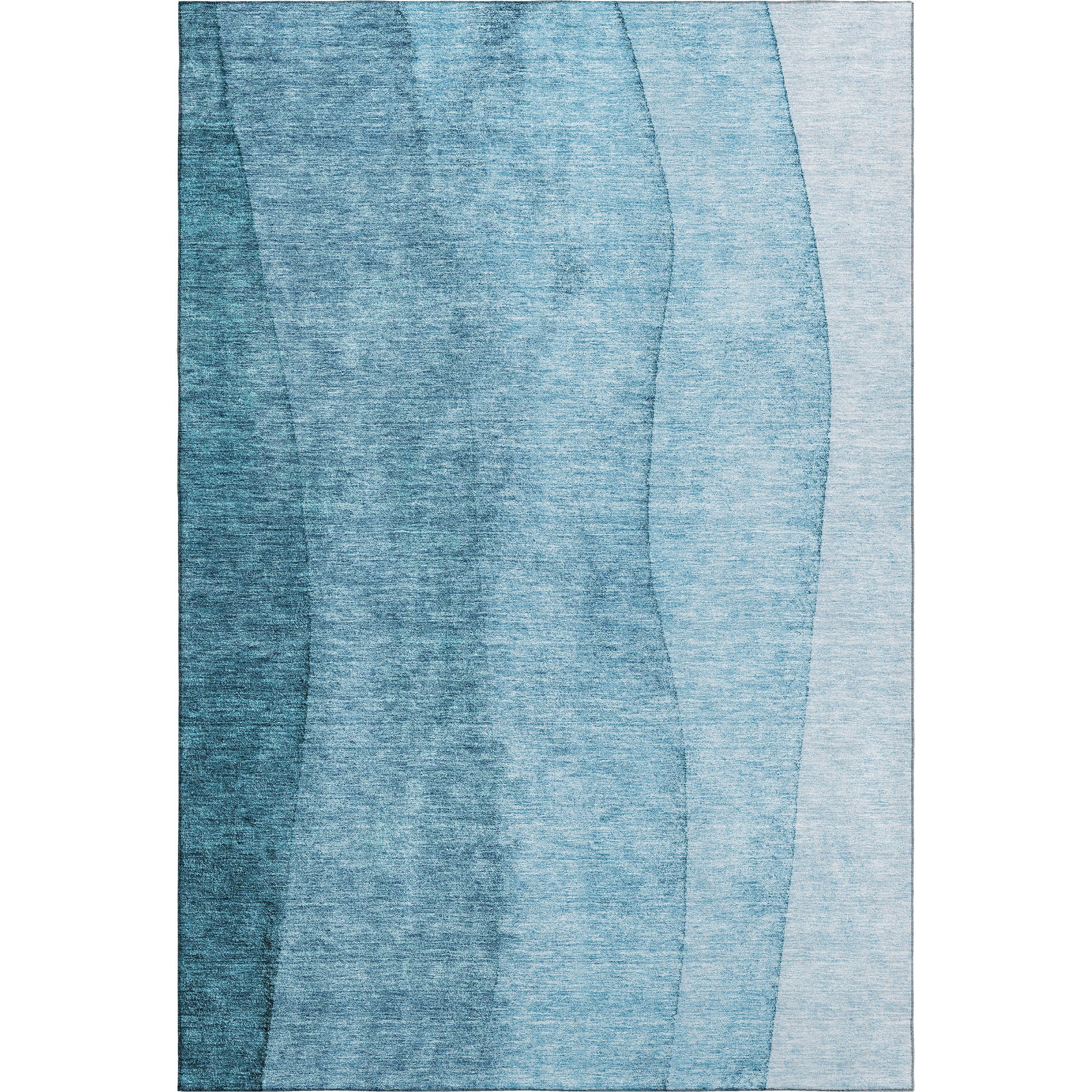 Florence Machine Washable Transitional Teal Rug 2'6" x 3'10" #shape_Rectangle