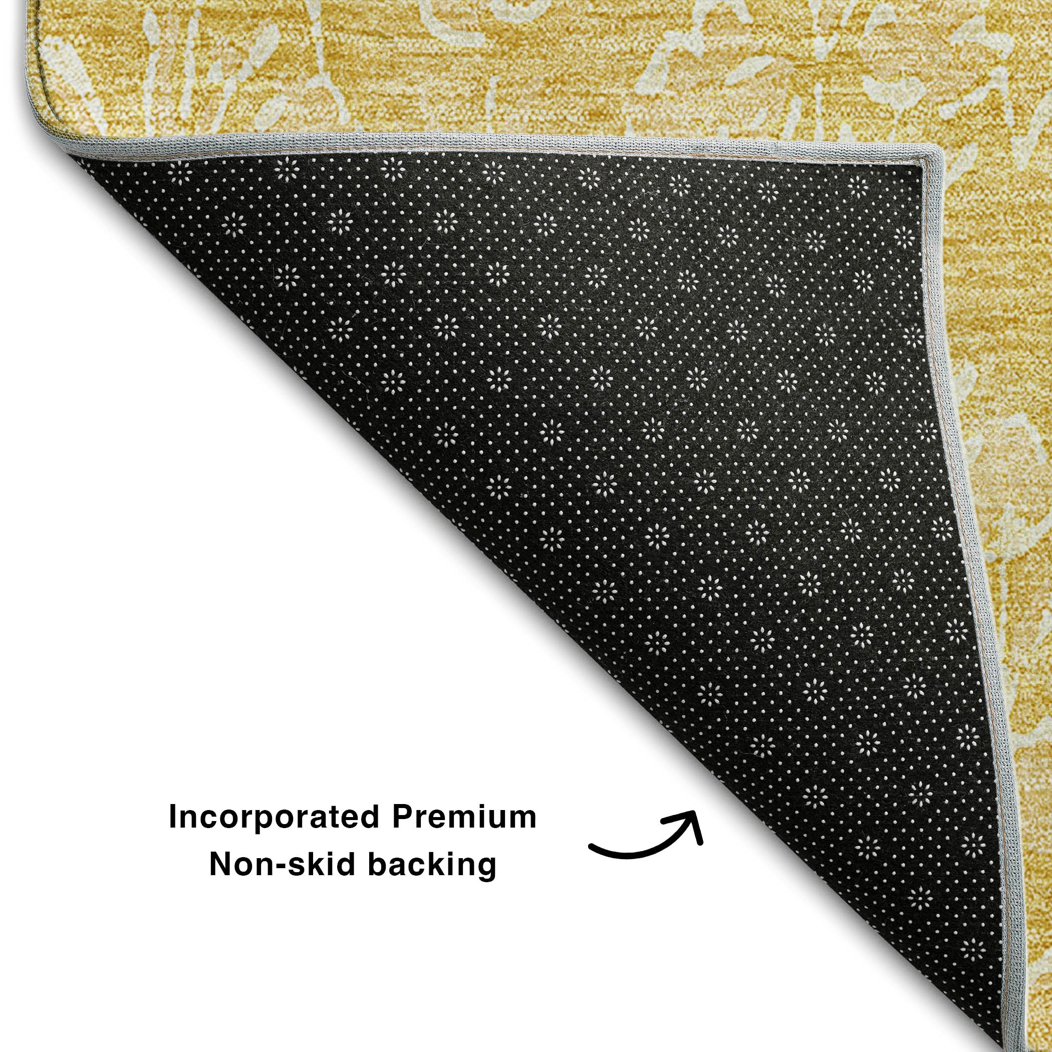 Montevideo Machine Washable Transitional Gold Rug 1'8" x 2'6" #shape_Rectangle
