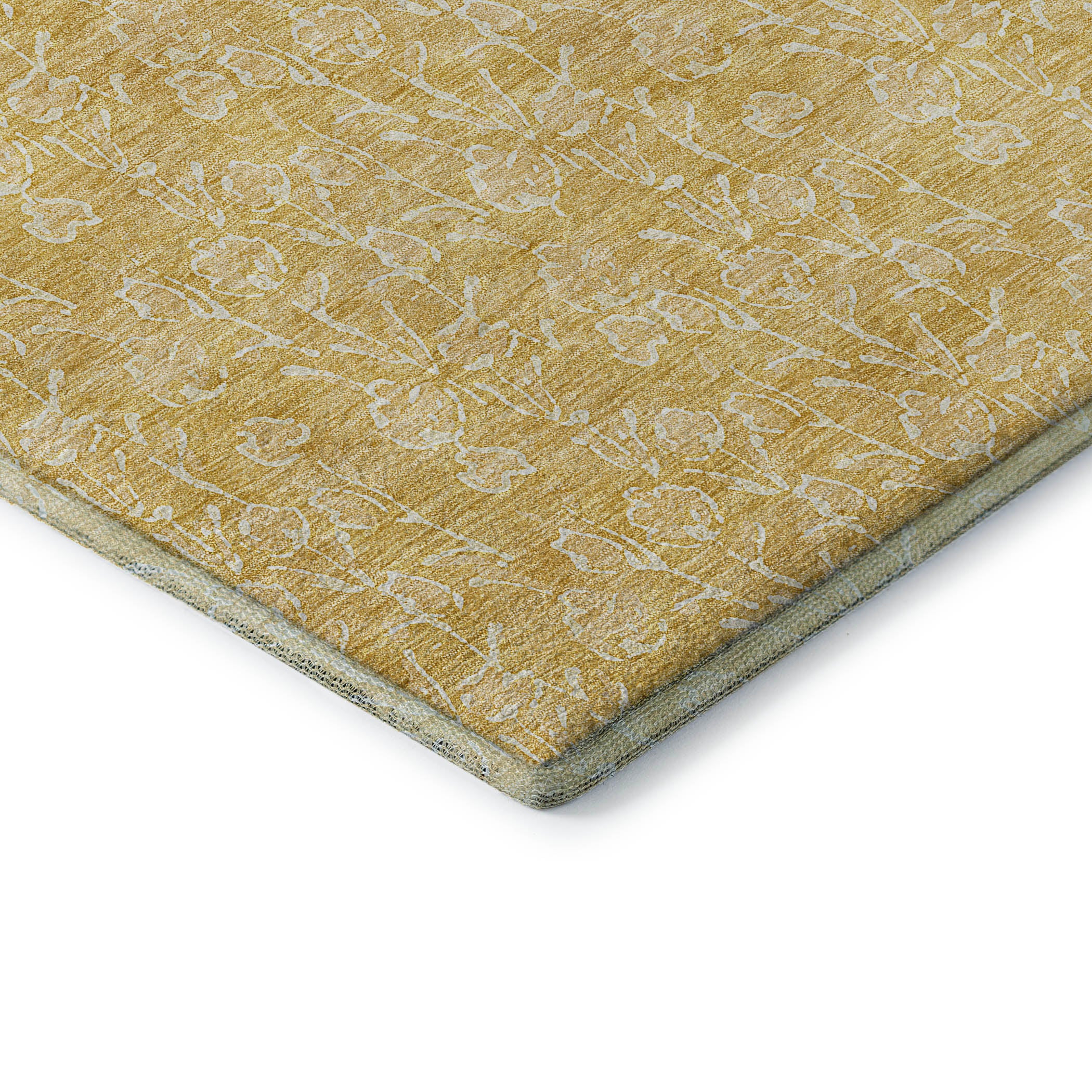 Montevideo Machine Washable Transitional Gold Rug 1'8" x 2'6" #shape_Rectangle