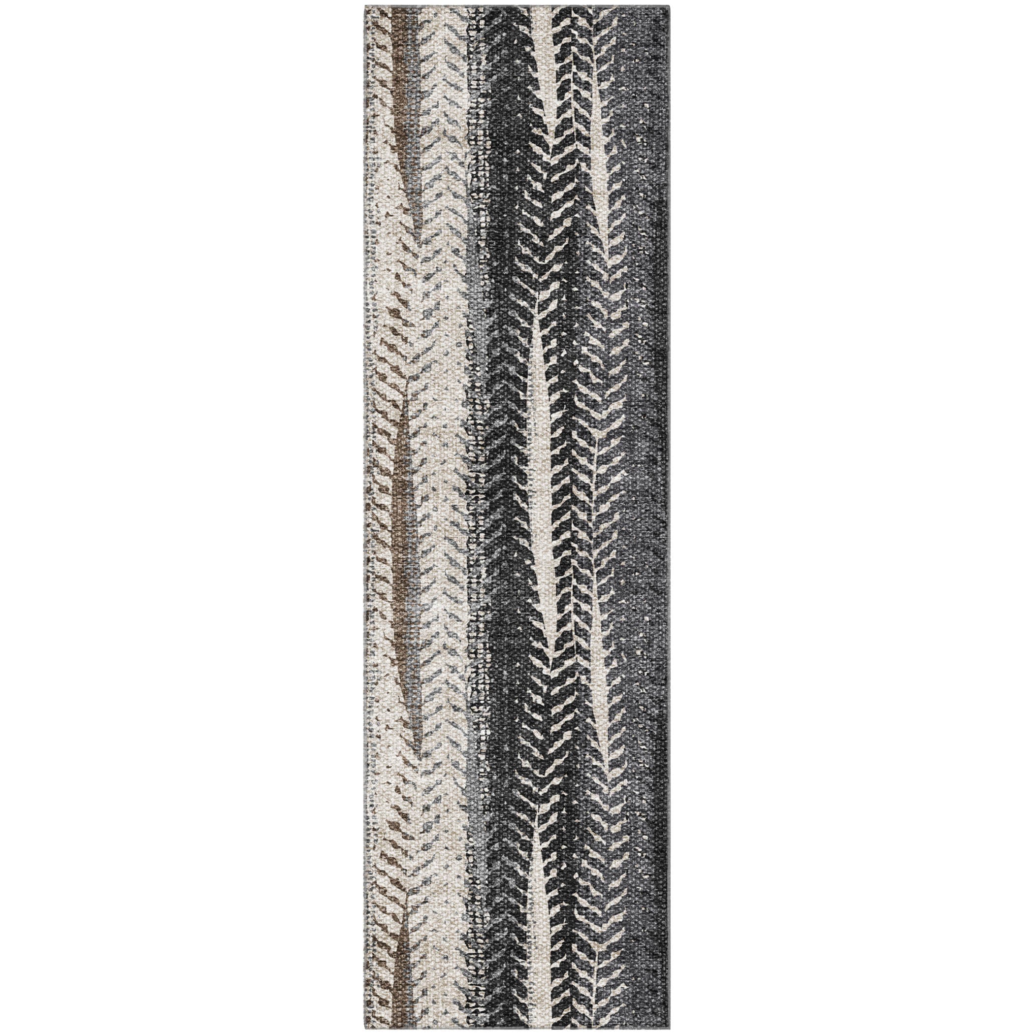 Havana Machine Washable Transitional Brown Rug 2'3" x 7'6" #shape_Runner