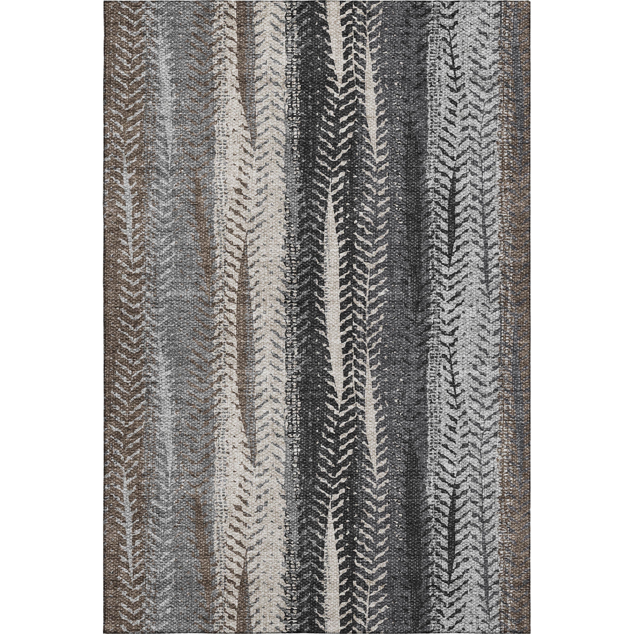 Havana Machine Washable Transitional Brown Rug 2'6" x 3'10" #shape_Rectangle