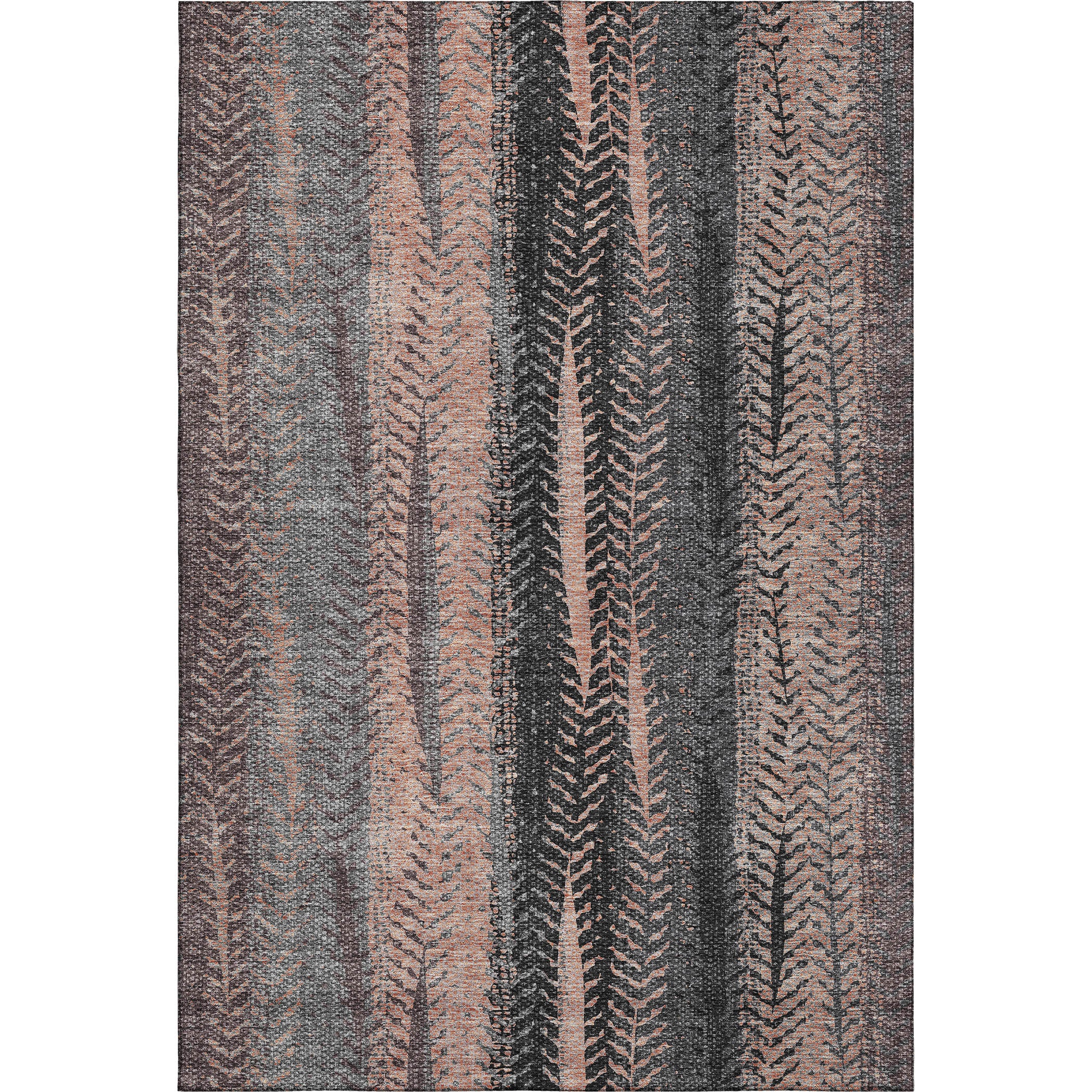 Havana Machine Washable Transitional Terracotta Orange Rug 2'6" x 3'10" #shape_Rectangle