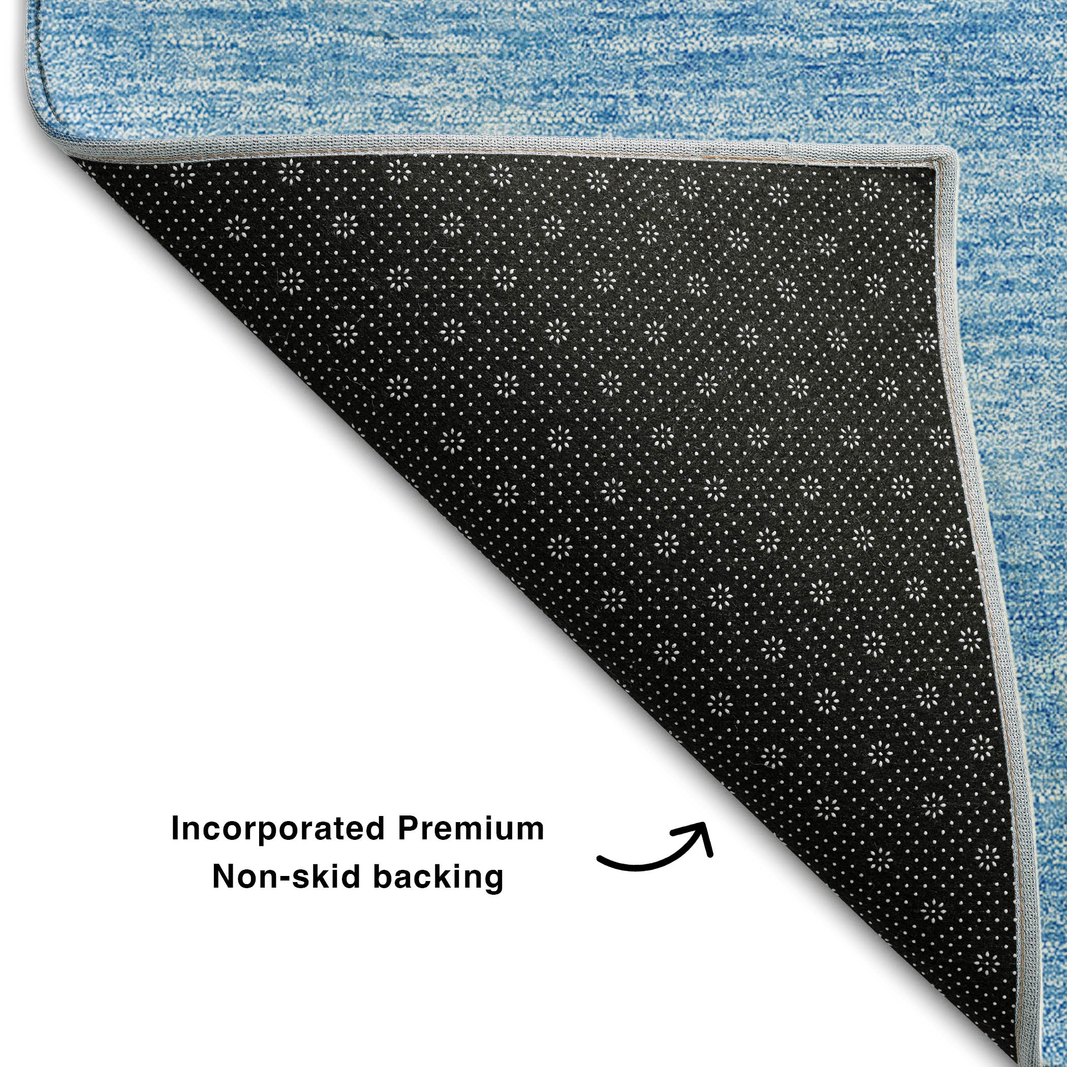 Oslo Machine Washable Transitional Blue Rug 1'8" x 2'6" #shape_Rectangle