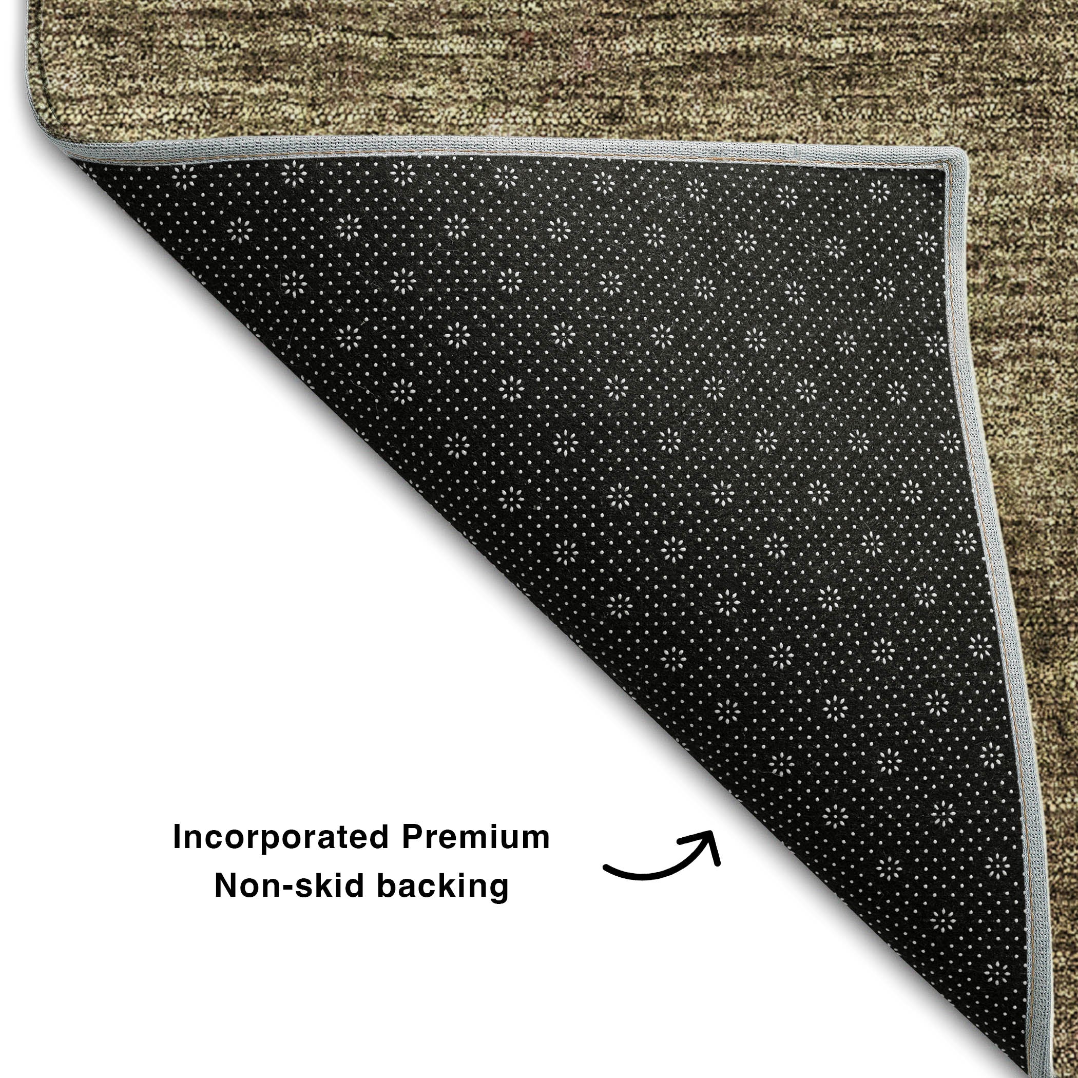 Oslo Machine Washable Transitional Brown Rug 1'8" x 2'6" #shape_Rectangle
