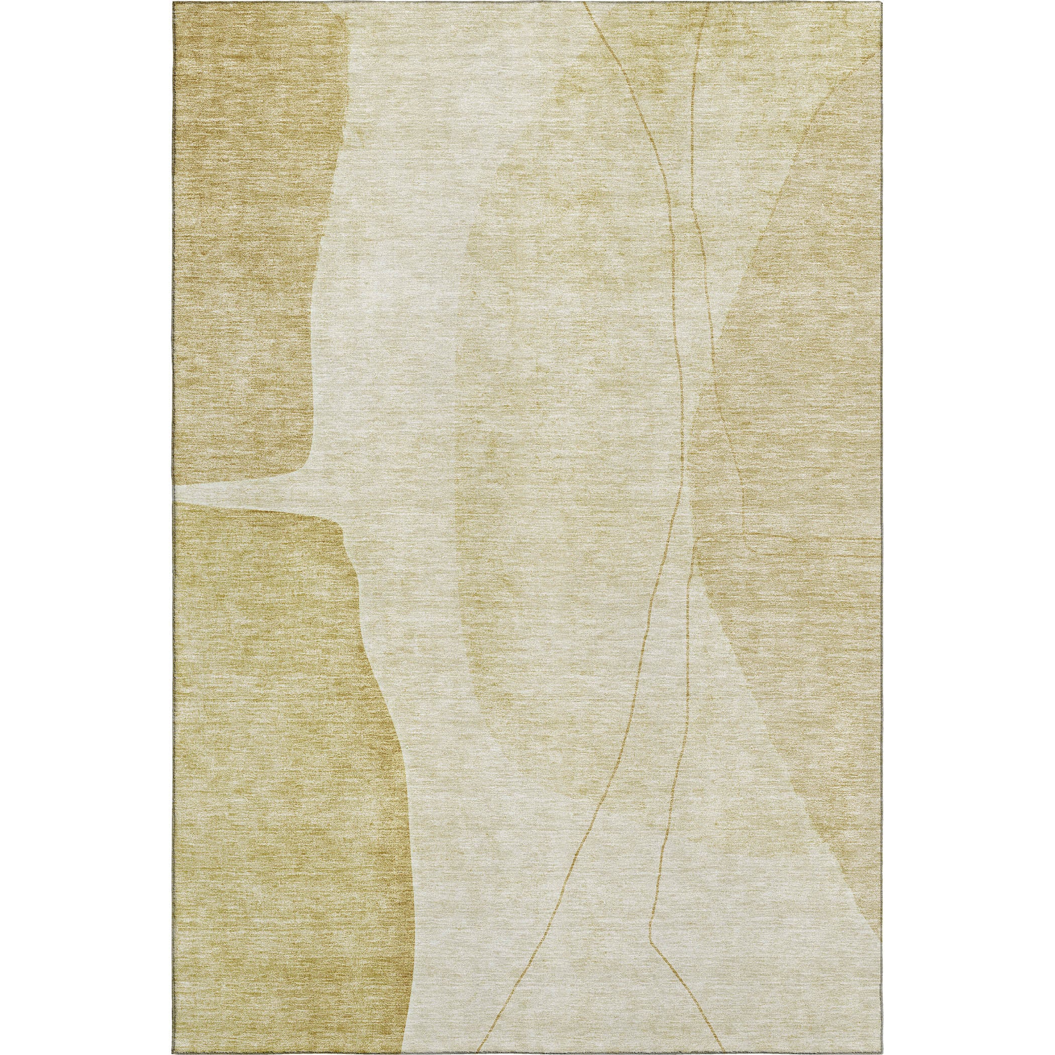 Oslo Machine Washable Transitional Gold Rug 2'6" x 3'10" #shape_Rectangle