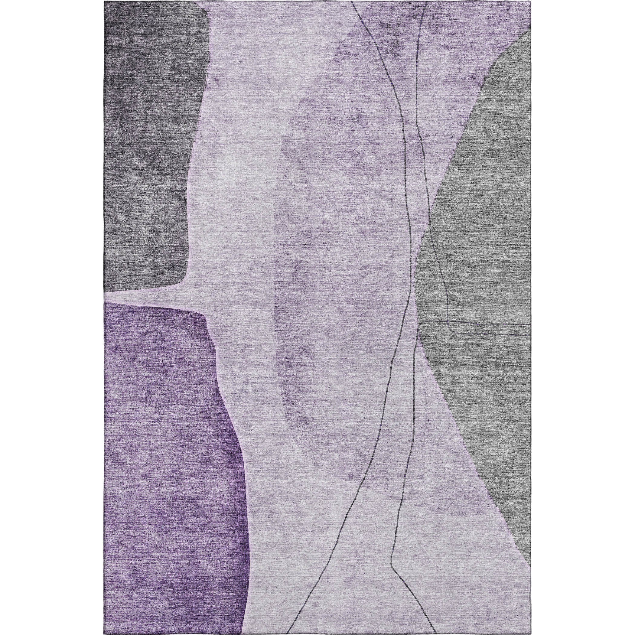 Oslo Machine Washable Transitional Purple Rug 2'6" x 3'10" #shape_Rectangle