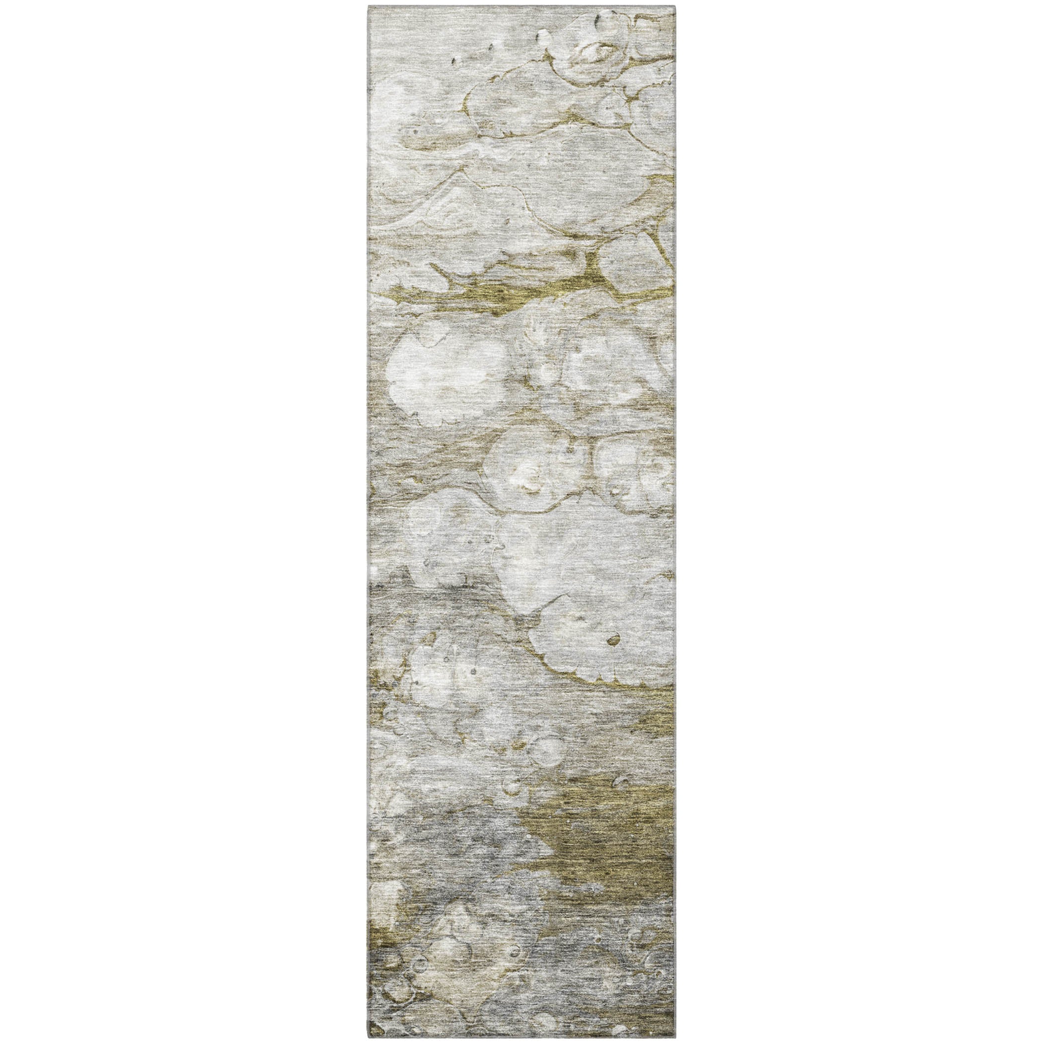 Chiang Mai Machine Washable Transitional Brown Rug 2'3" x 7'6" #shape_Runner