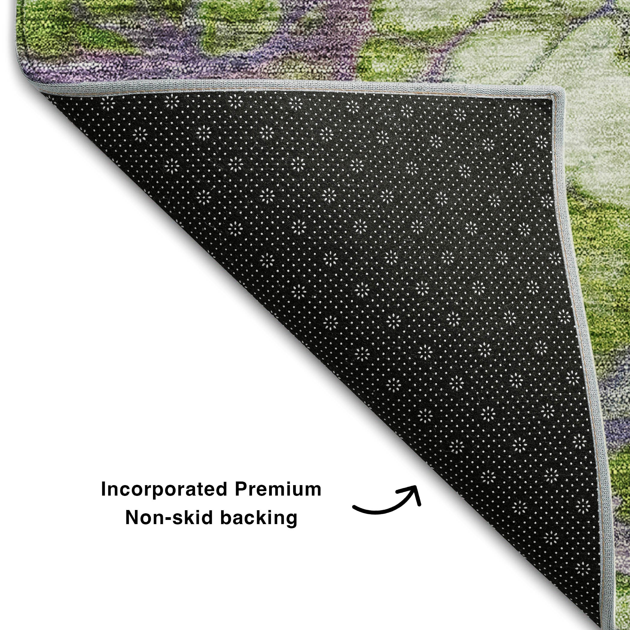 Chiang Mai Machine Washable Transitional Purple Rug 1'8" x 2'6" #shape_Rectangle