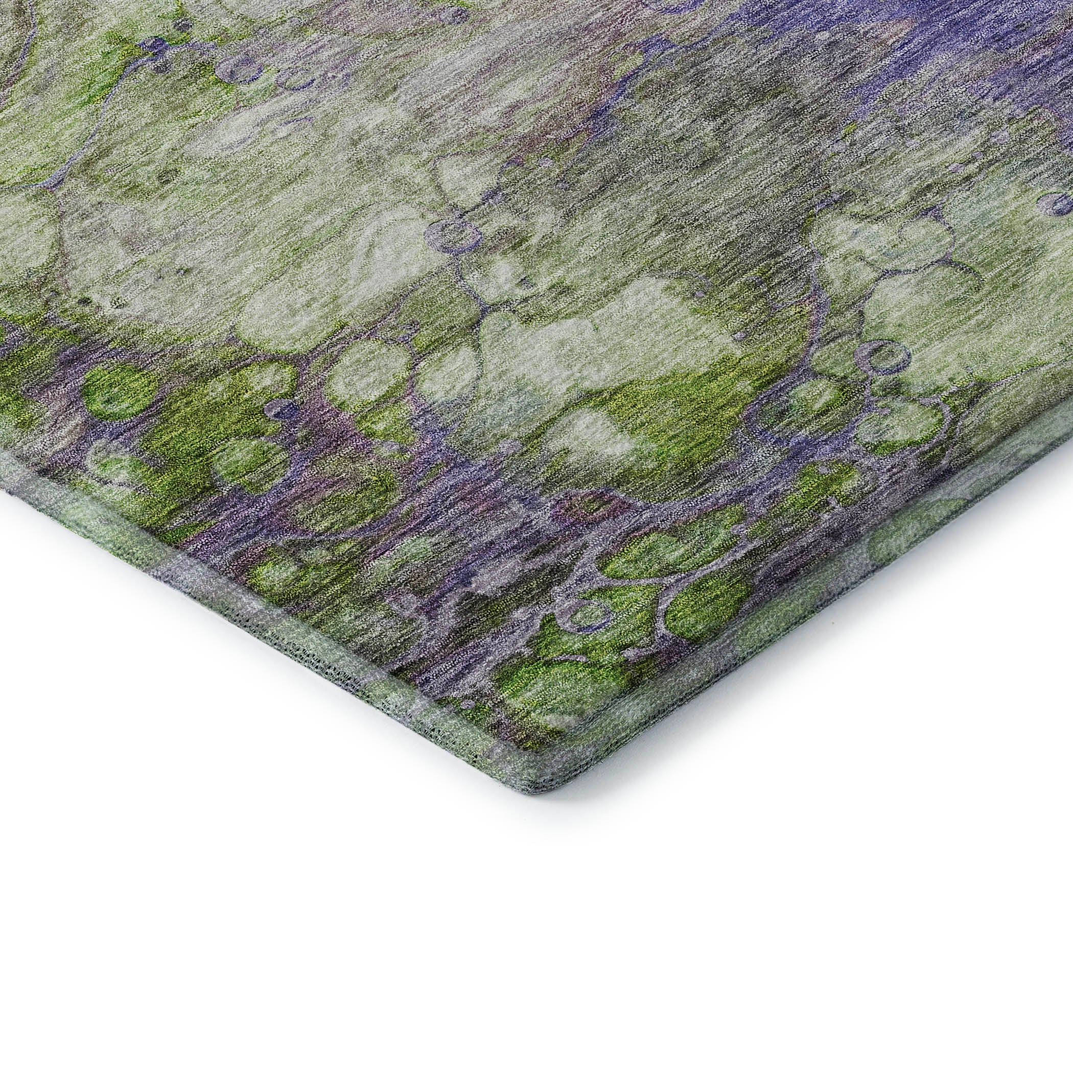 Chiang Mai Machine Washable Transitional Purple Rug 1'8" x 2'6" #shape_Rectangle