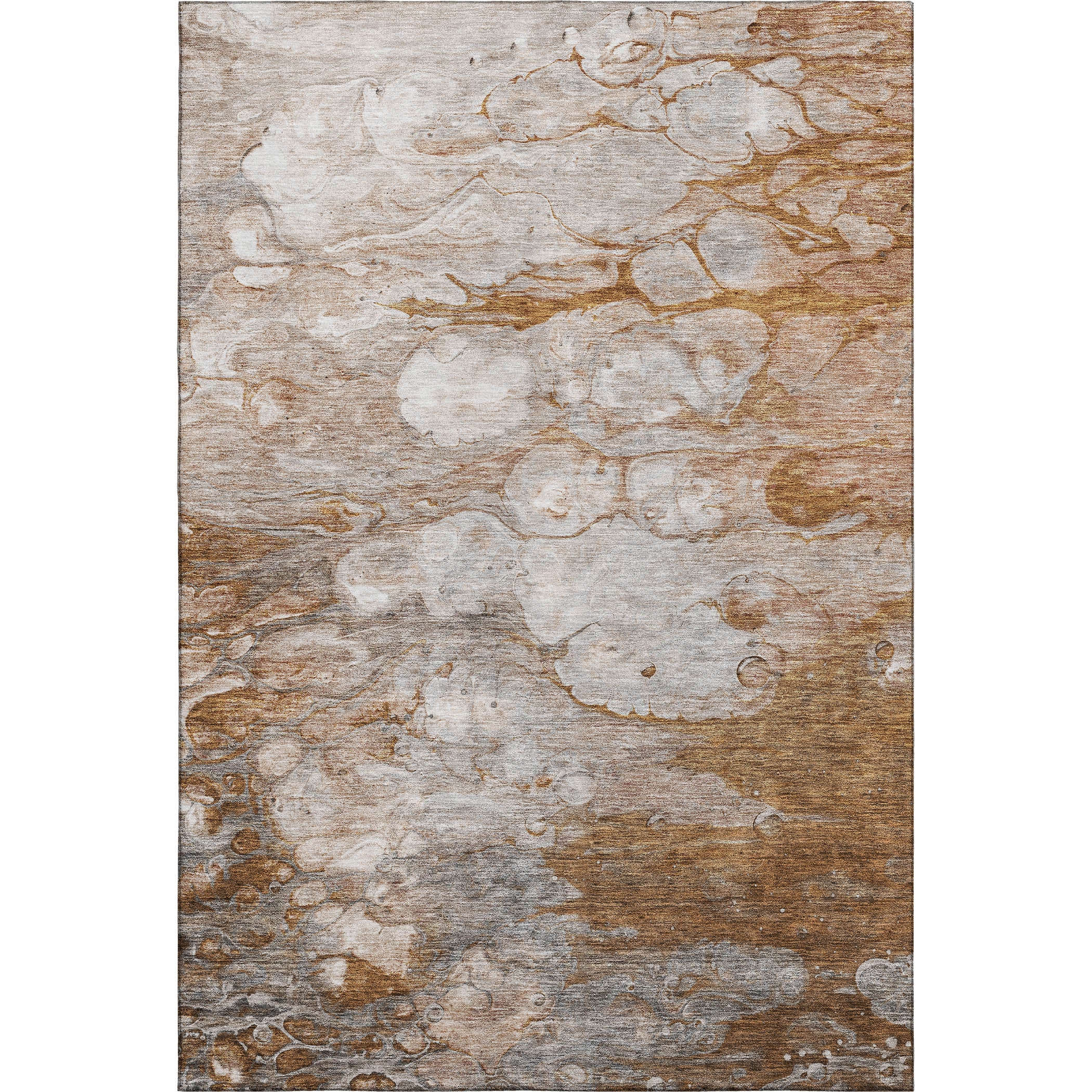 Chiang Mai Machine Washable Transitional Terracotta Orange Rug 2'6" x 3'10" #shape_Rectangle