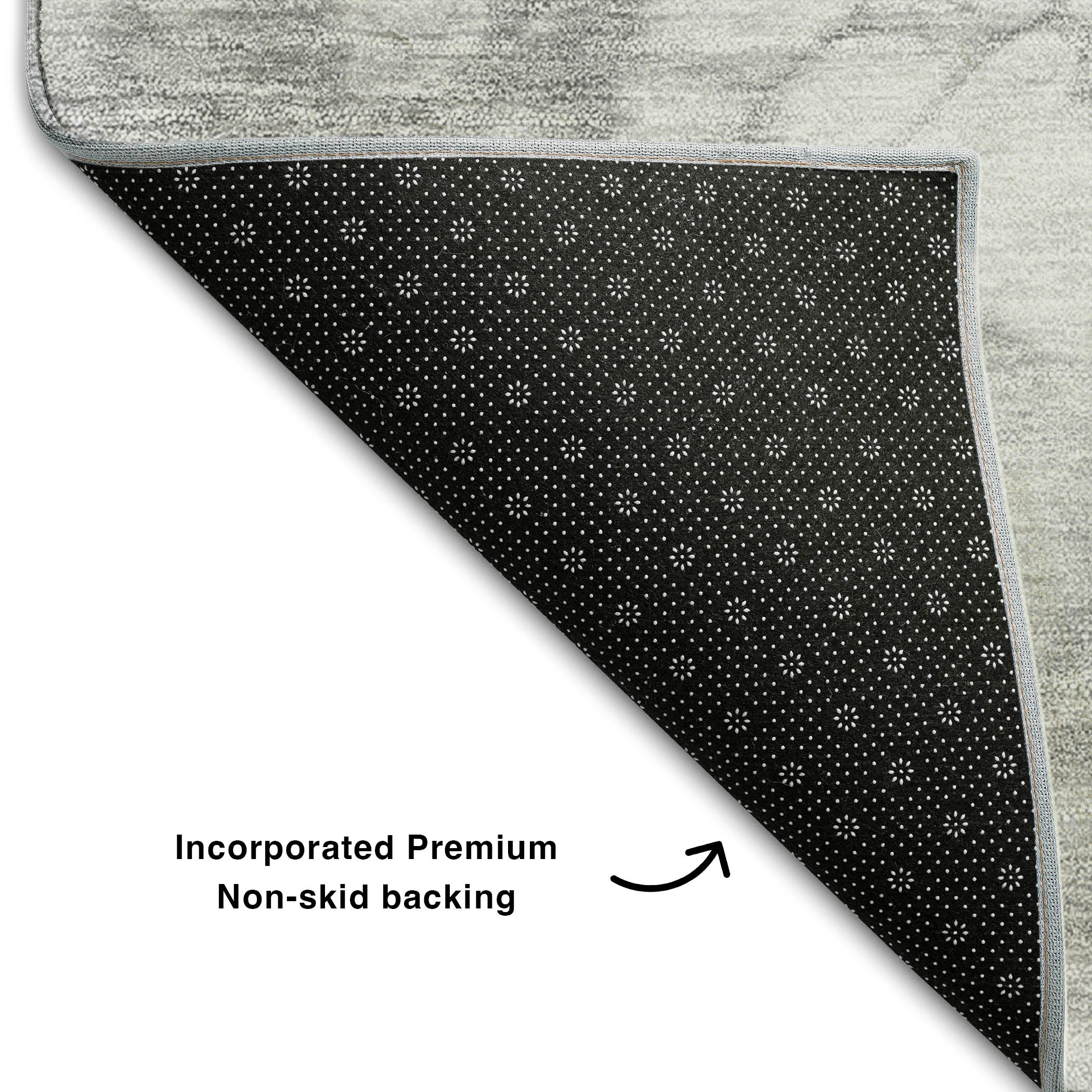 Havana Machine Washable Transitional Silver Gray Rug 1'8" x 2'6" #shape_Rectangle