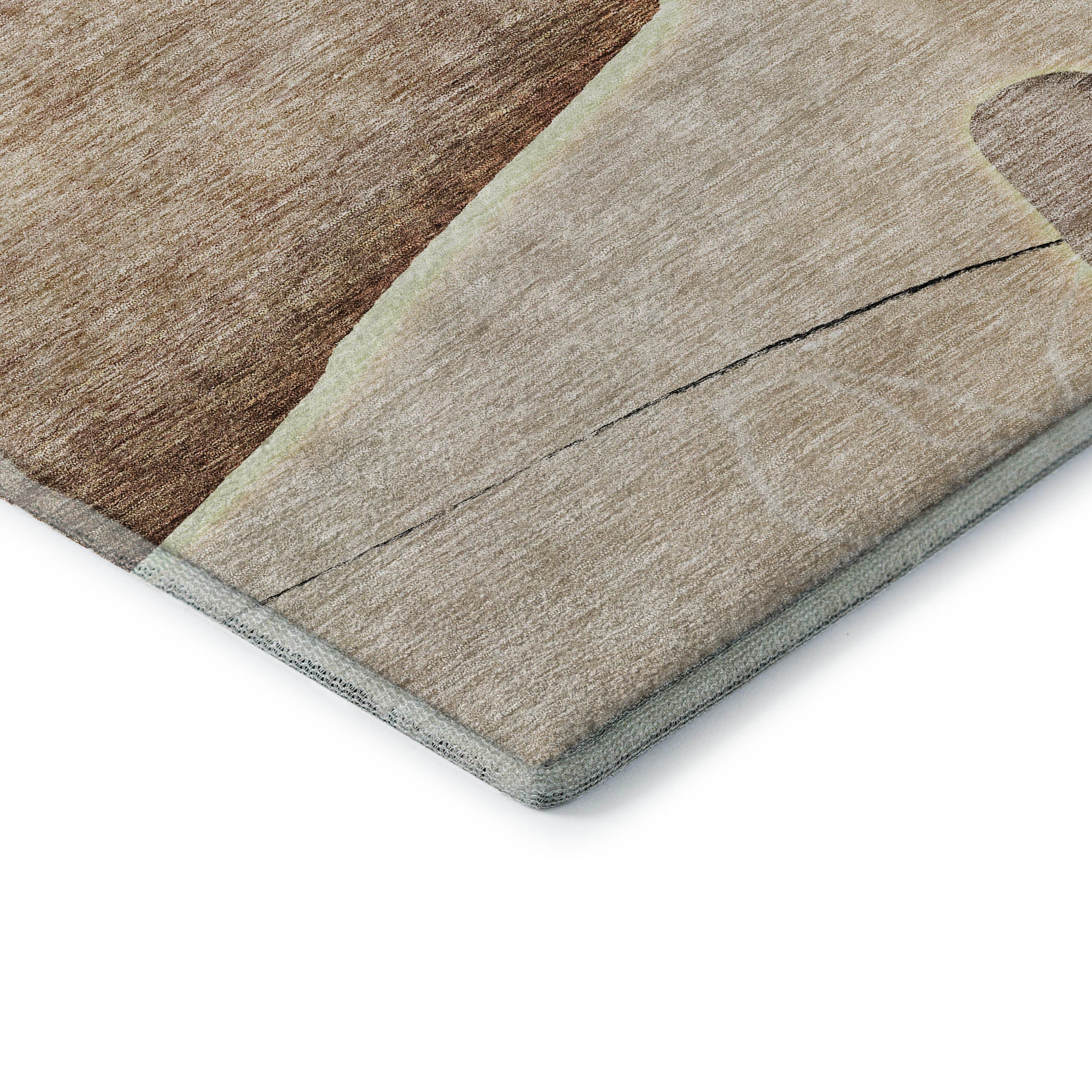 Oaxaca Machine Washable Transitional Brown Rug 1'8" x 2'6" #shape_Rectangle
