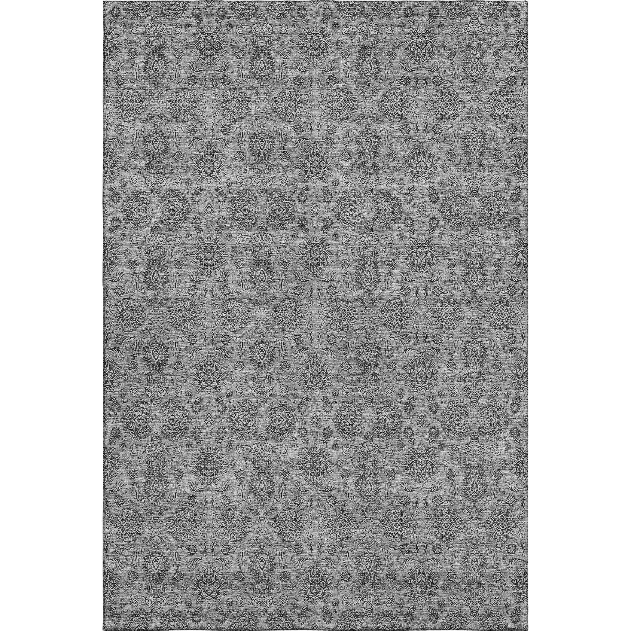 Rome Machine Washable Transitional Gray Rug 2'6" x 3'10" #shape_Rectangle