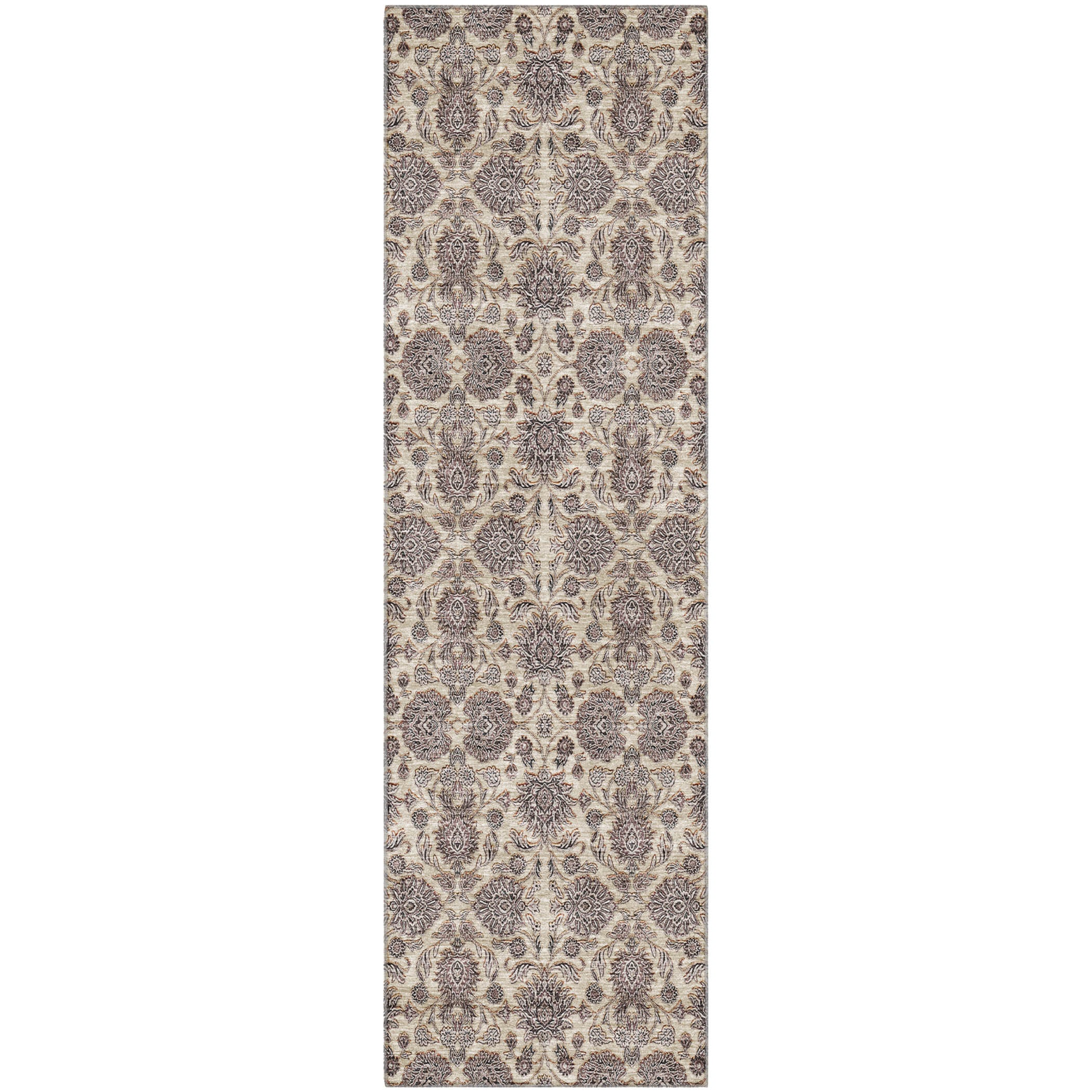 Rome Machine Washable Transitional Ivory Rug 2'3" x 7'6" #shape_Runner
