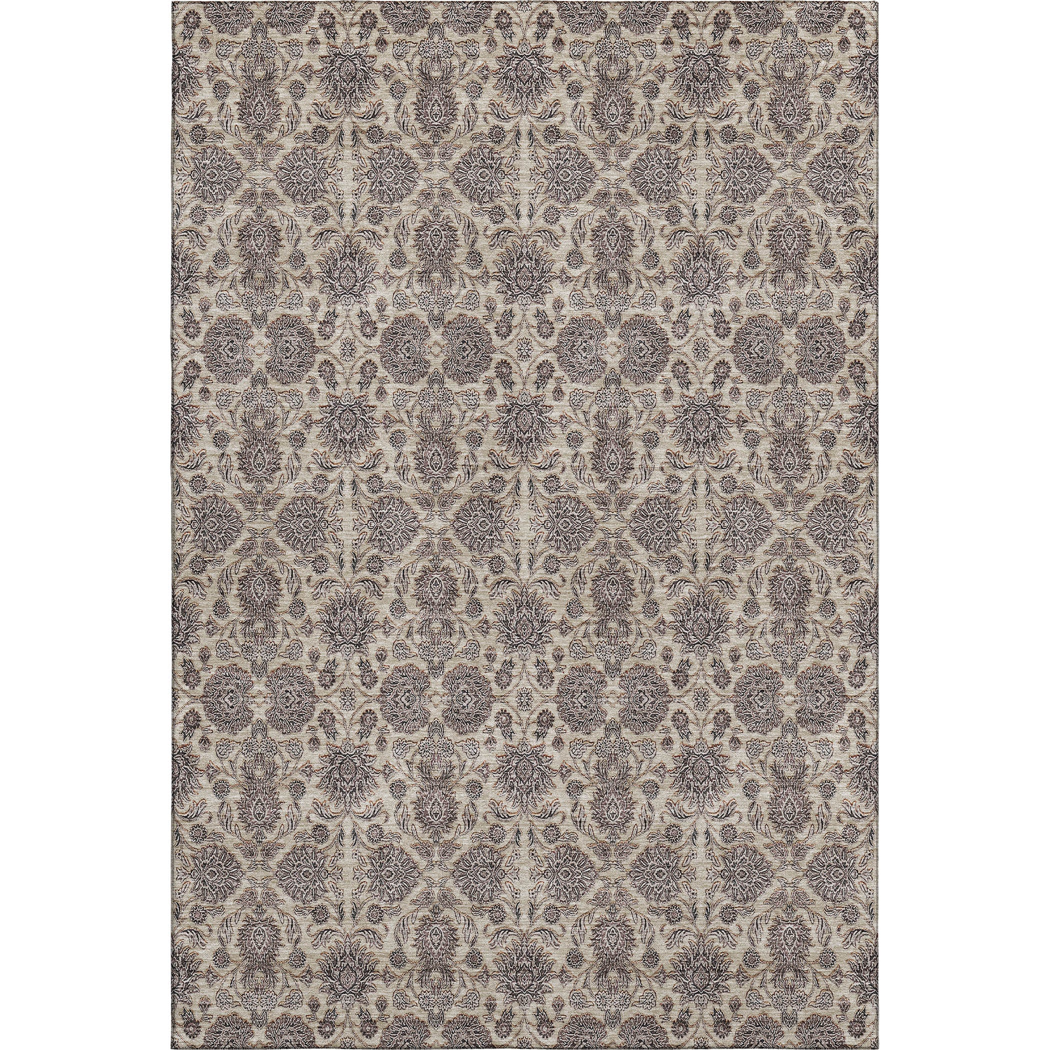 Rome Machine Washable Transitional Ivory Rug 2'6" x 3'10" #shape_Rectangle