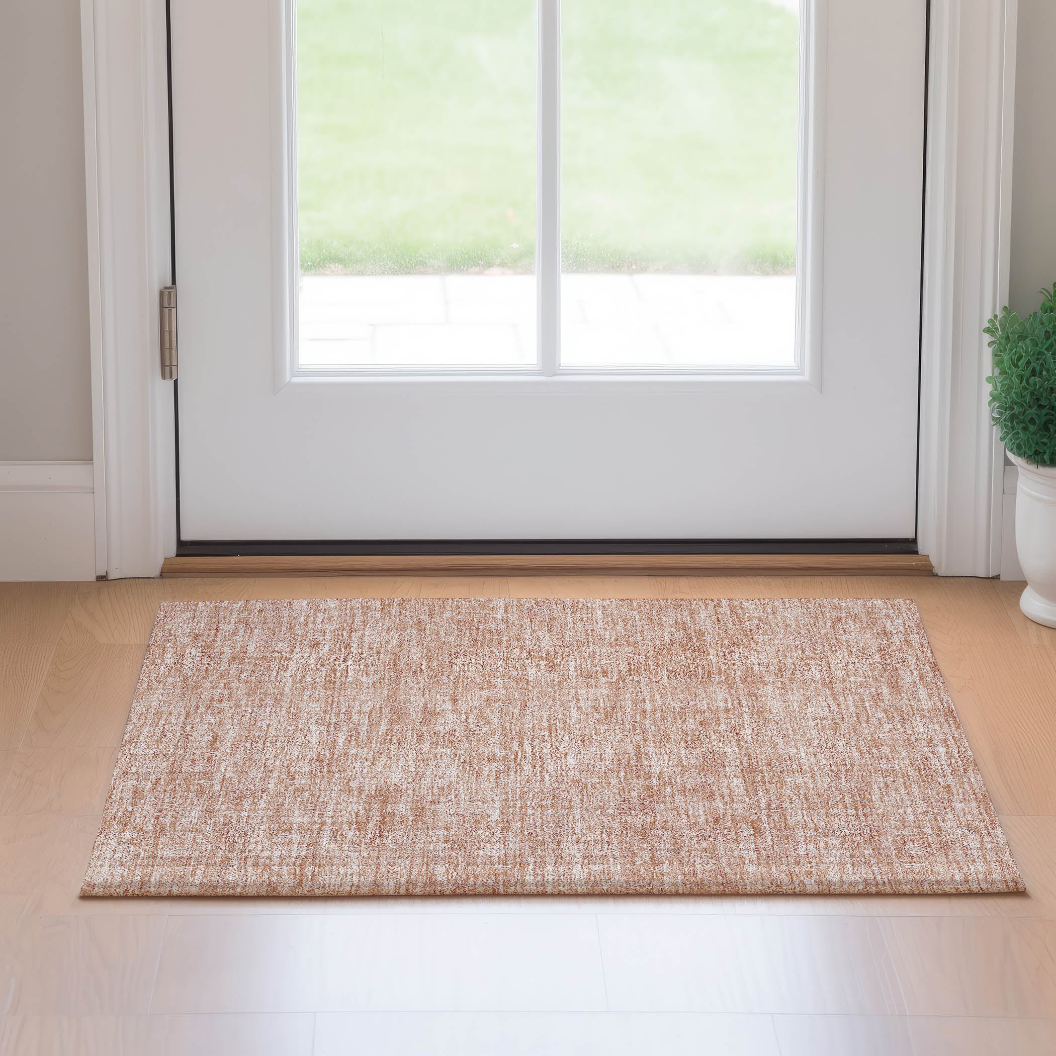 Marrakech Machine Washable Transitional Coral Orange Rug 1'8" x 2'6" #shape_Rectangle