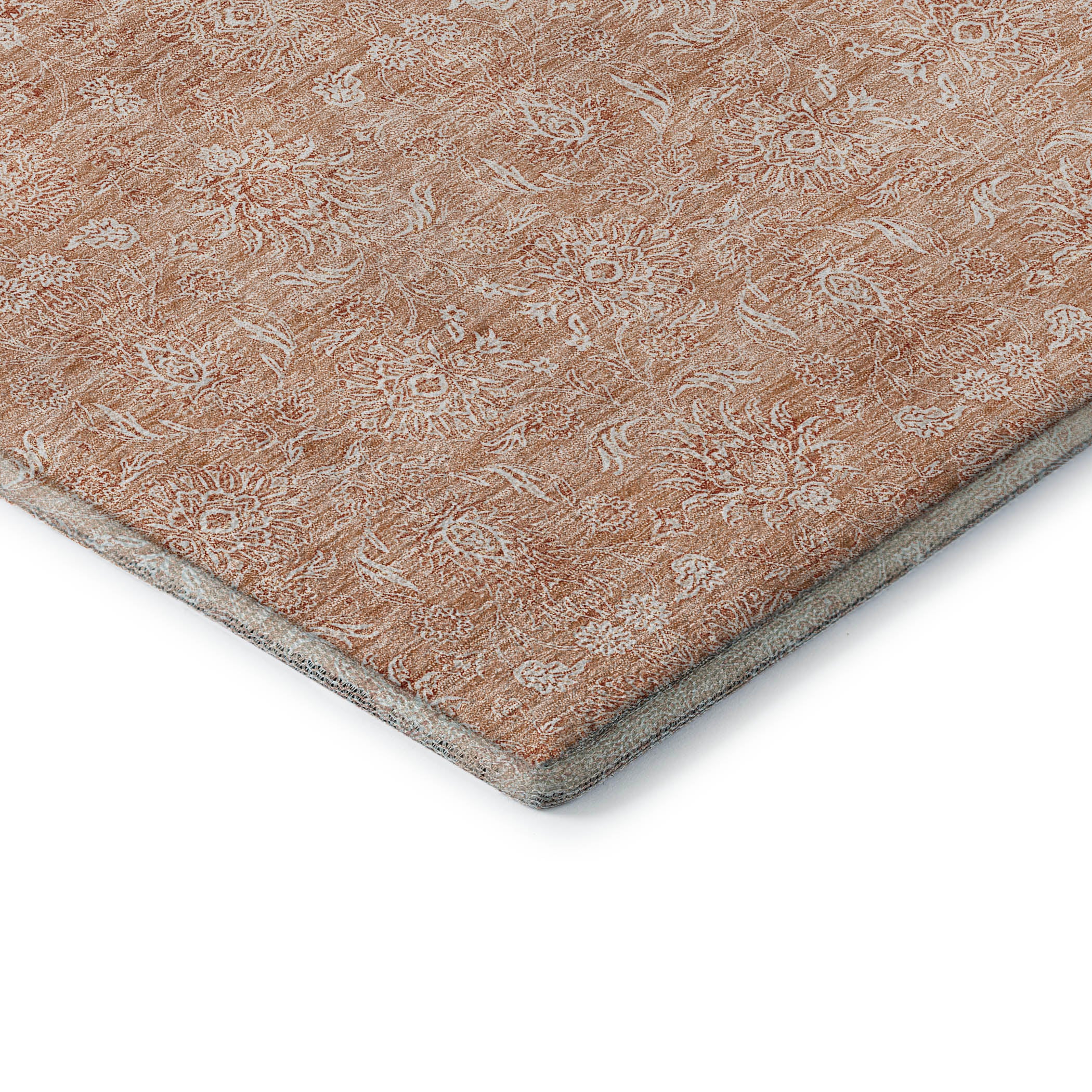 Marrakech Machine Washable Transitional Coral Orange Rug 1'8" x 2'6" #shape_Rectangle