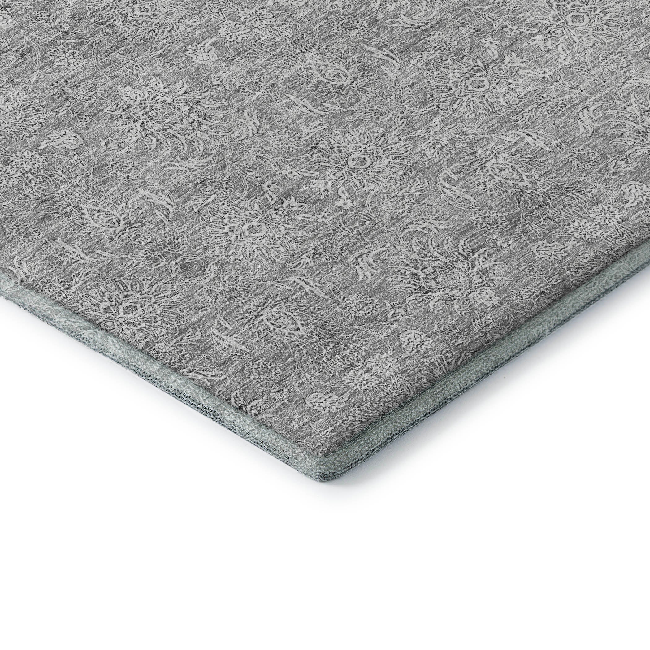 Marrakech Machine Washable Transitional Gray Rug 1'8" x 2'6" #shape_Rectangle
