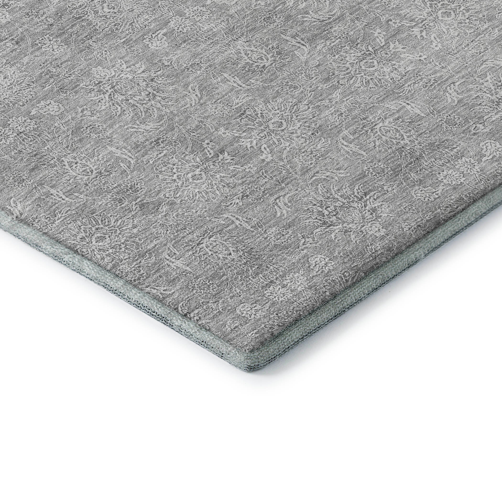 Marrakech Machine Washable Transitional Silver Gray Rug 1'8" x 2'6" #shape_Rectangle