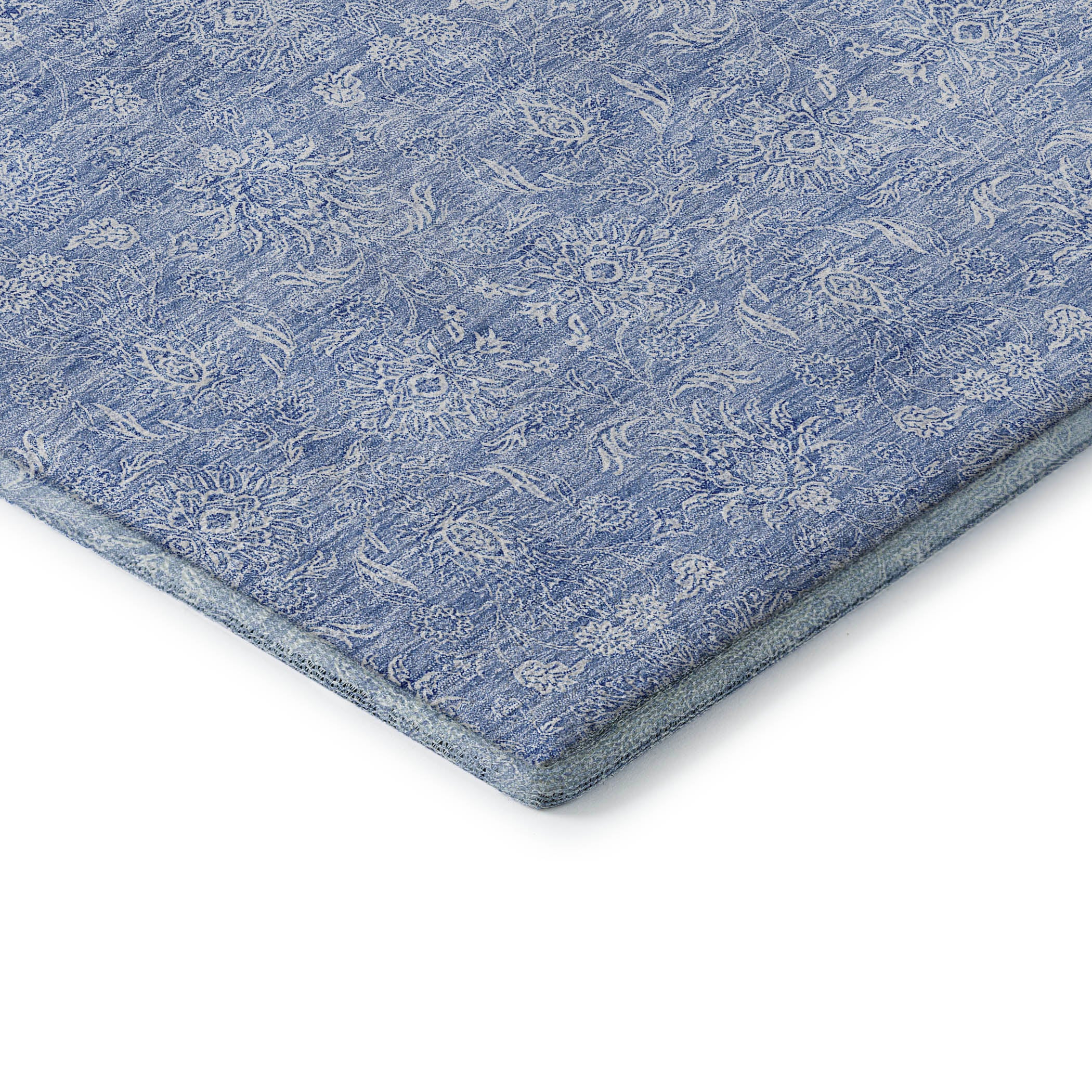 Marrakech Machine Washable Transitional Sky Blue Rug 1'8" x 2'6" #shape_Rectangle