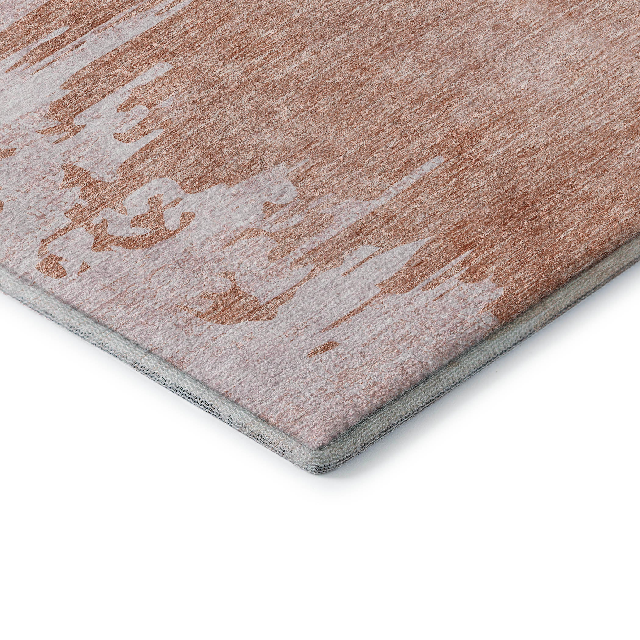 Kyoto Machine Washable Transitional Terracotta Orange Rug 1'8" x 2'6" #shape_Rectangle