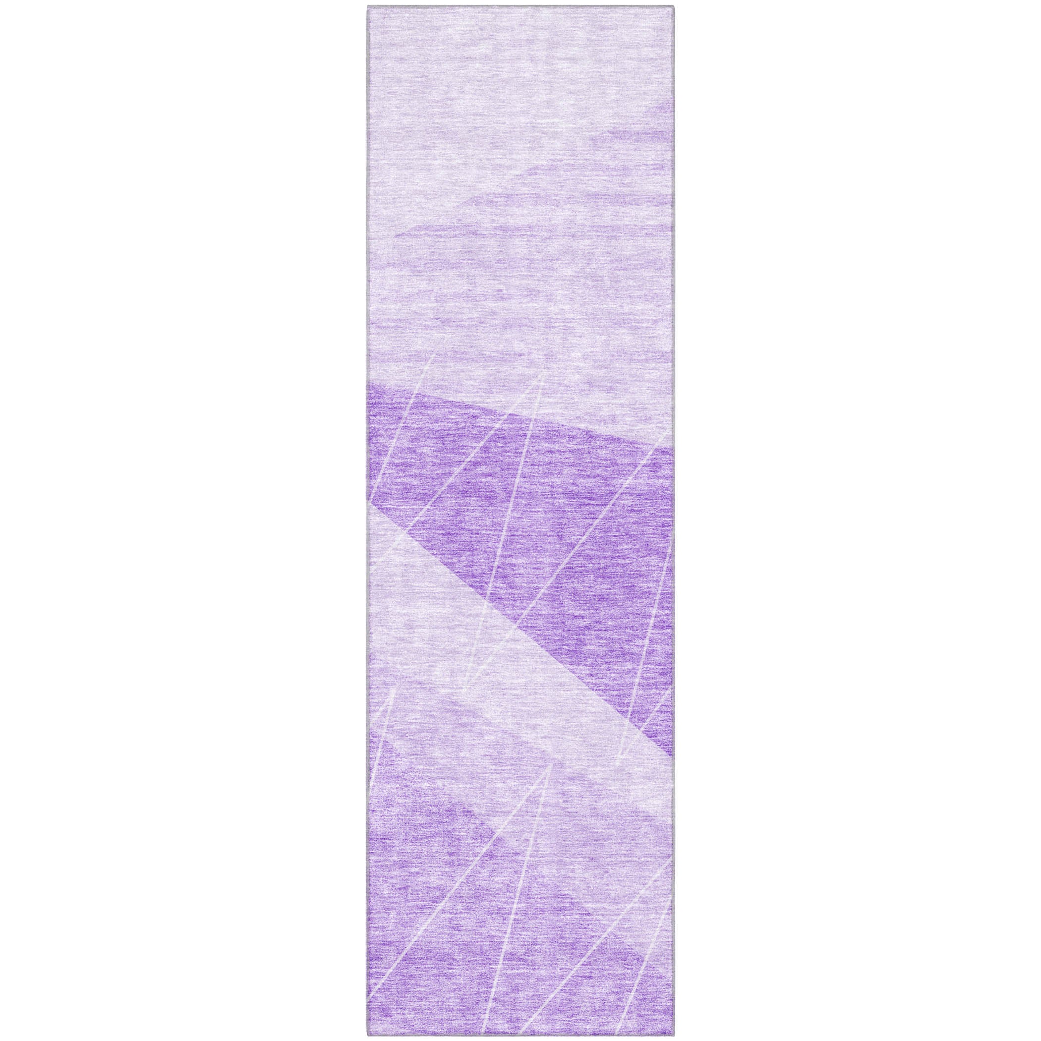 Dublin Machine Washable Transitional Lavender Purple Rug 2'3" x 7'6" #shape_Runner