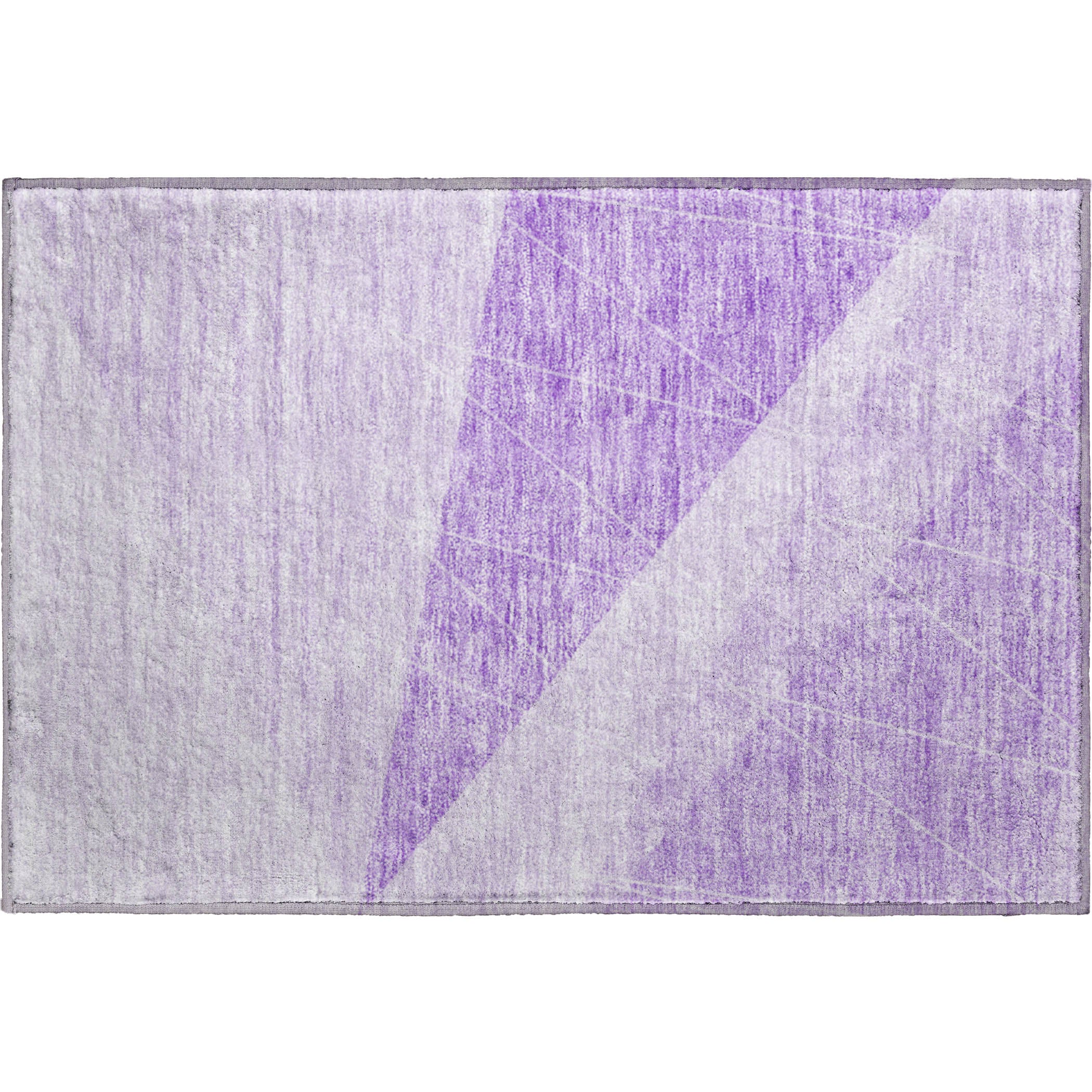 Dublin Machine Washable Transitional Lavender Purple Rug 1'8" x 2'6" #shape_Rectangle