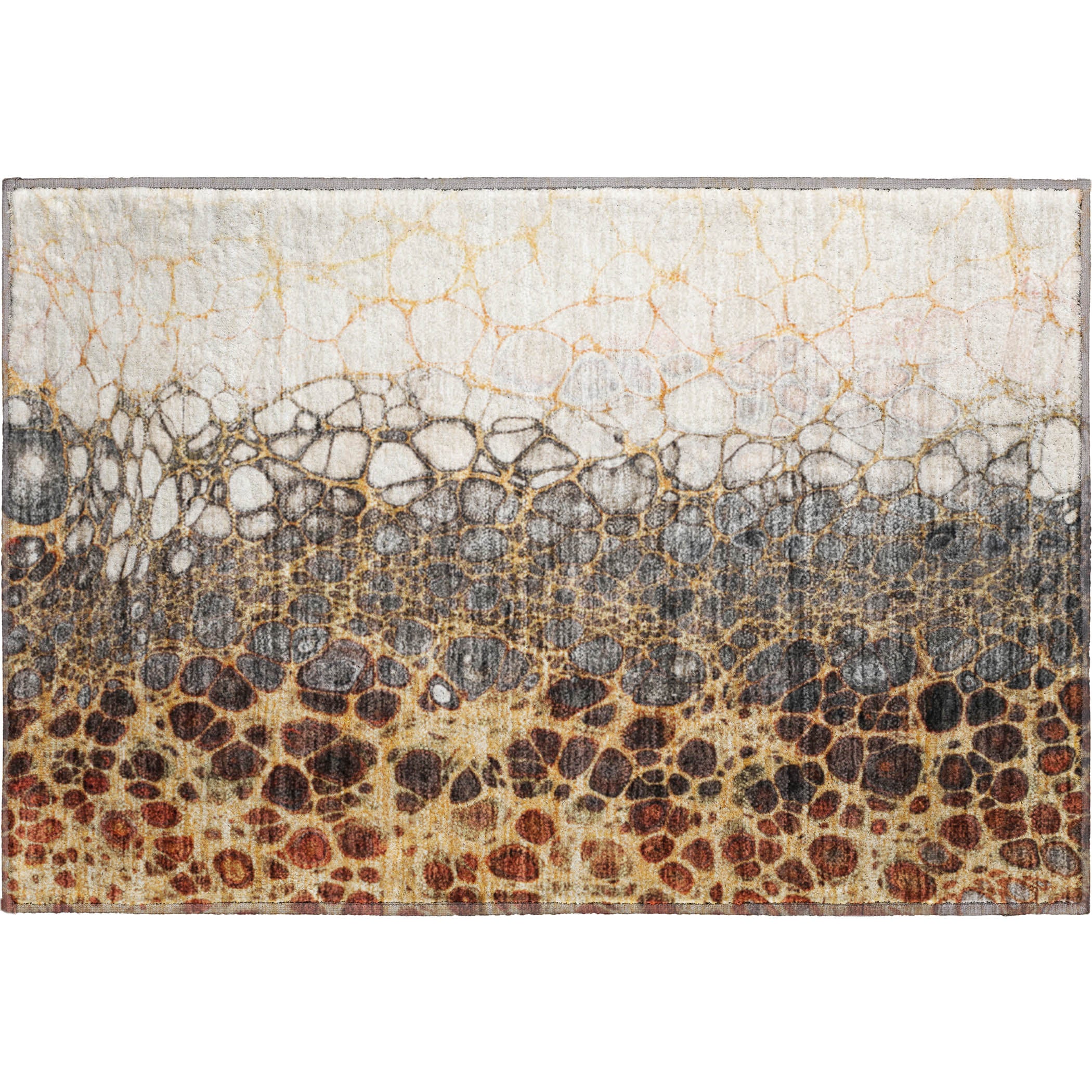 Rome Machine Washable Transitional Ivory Rug 1'8" x 2'6" #shape_Rectangle