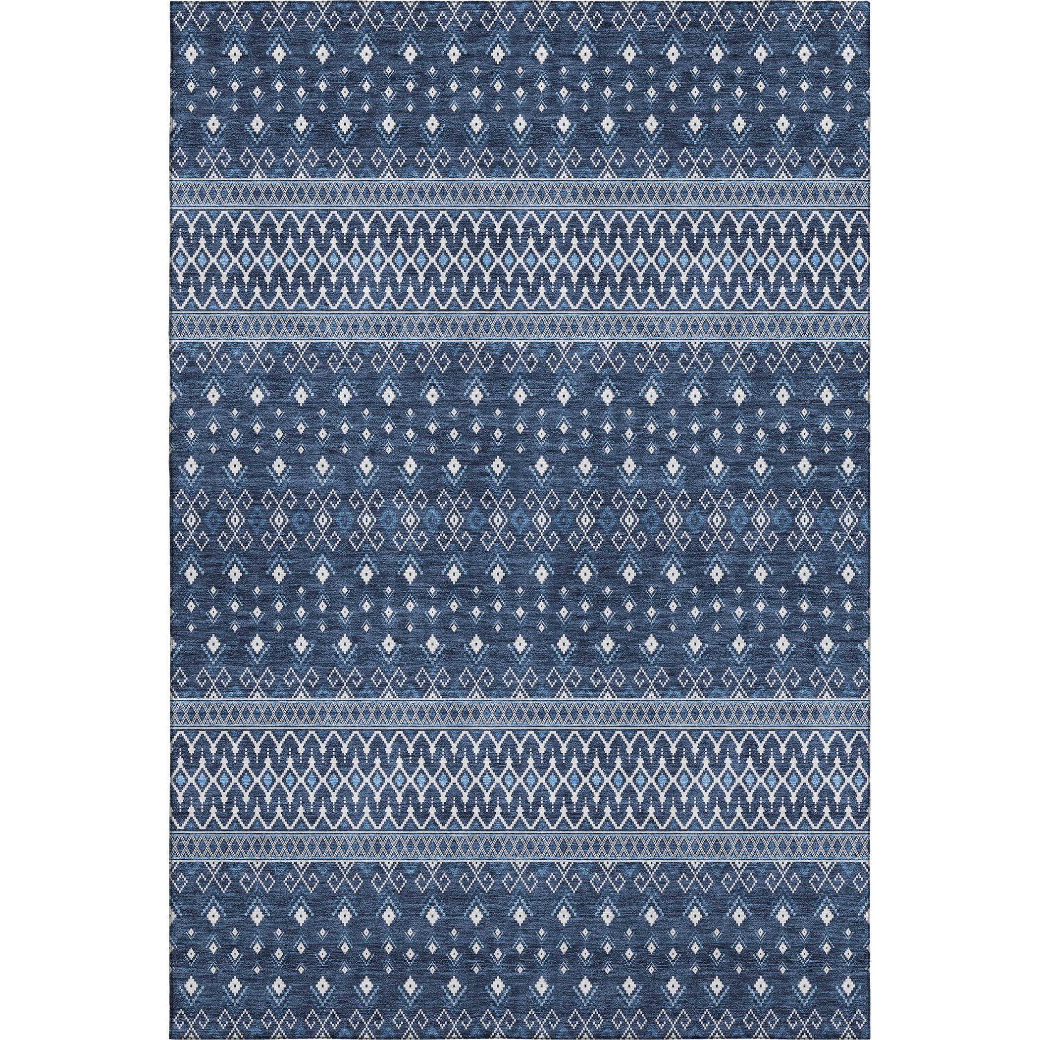 Split Machine Washable Transitional Navy Blue Rug 2'6" x 3'10" #shape_Rectangle