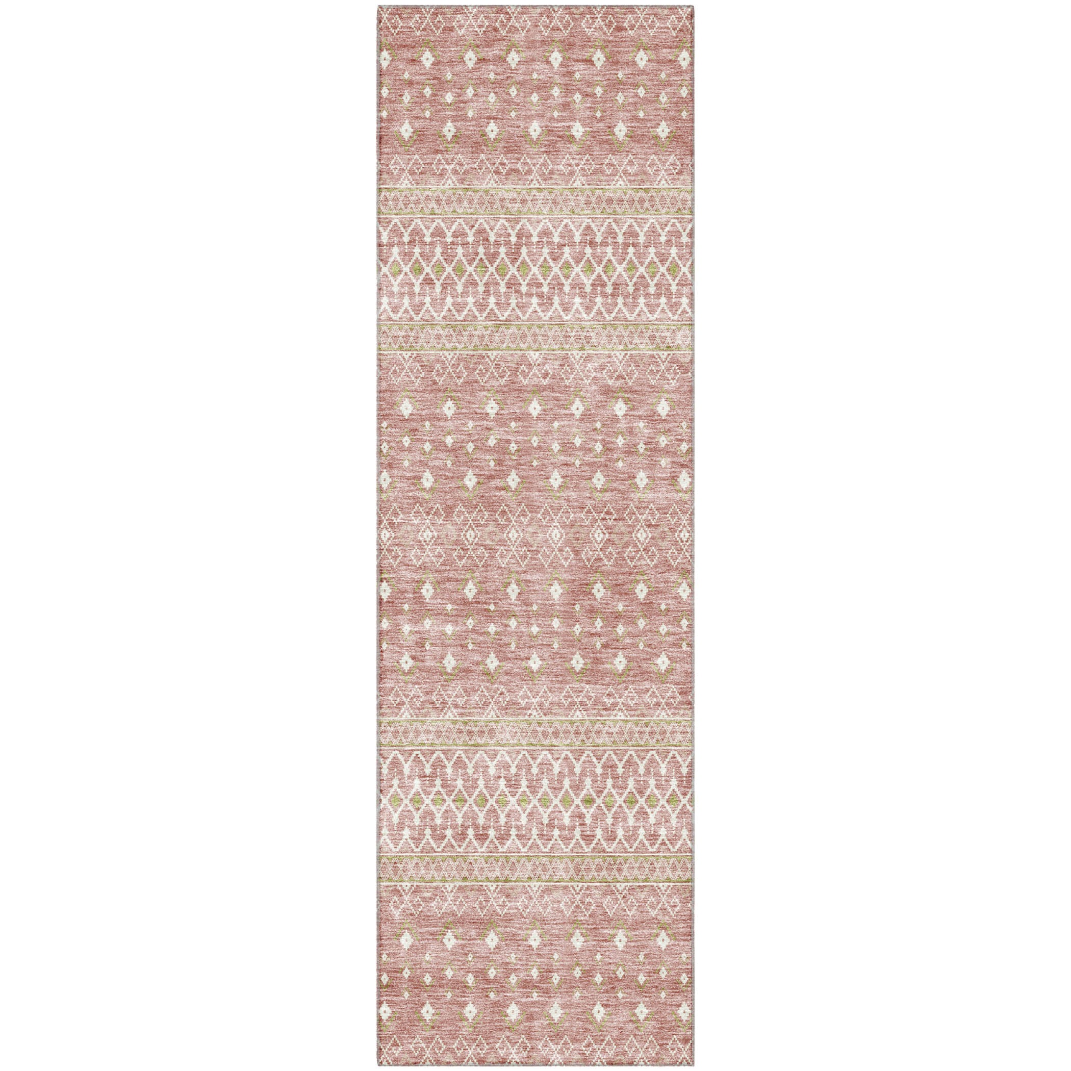 Oaxaca Machine Washable Transitional Blush Pink Rug 2'3" x 7'6" #shape_Runner