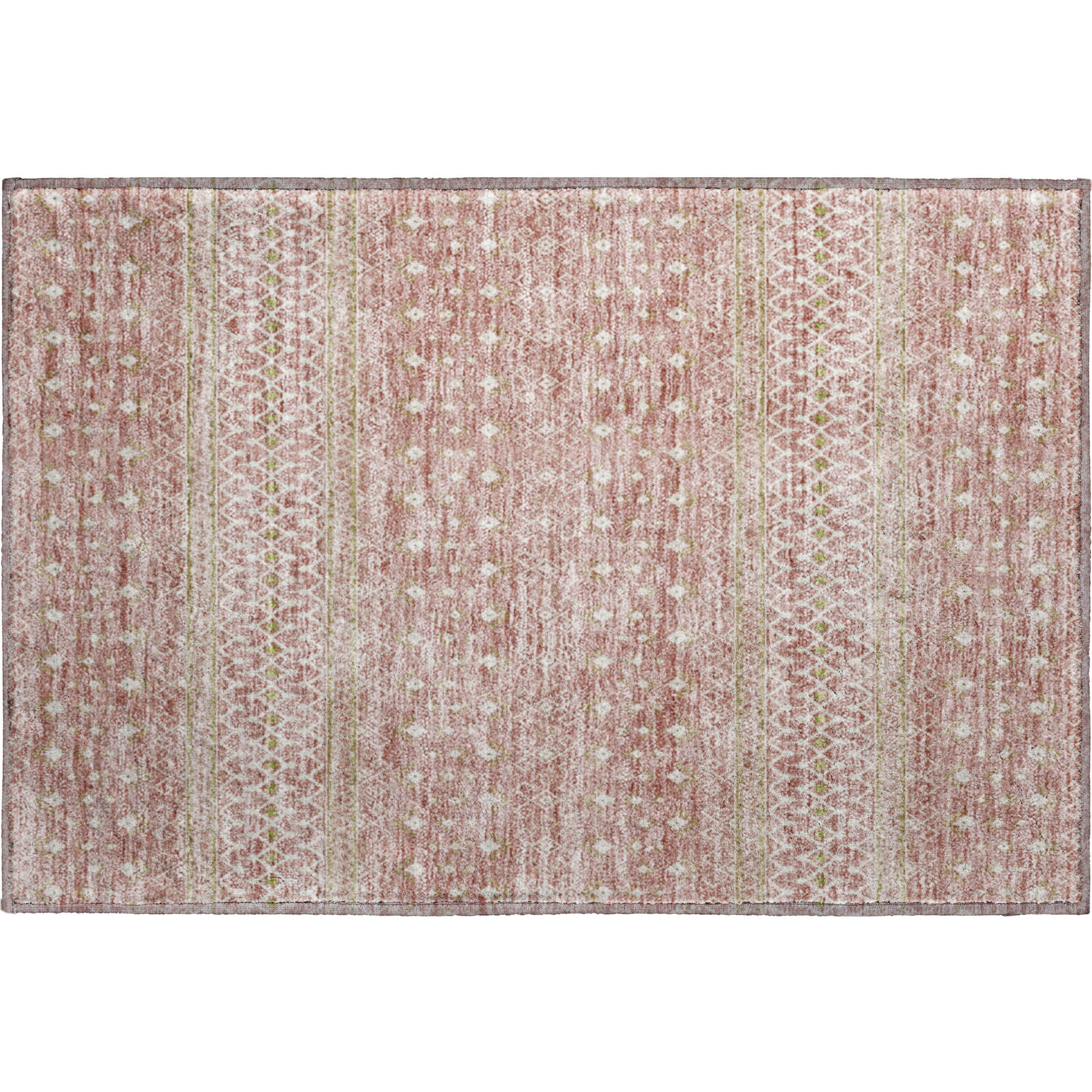 Oaxaca Machine Washable Transitional Blush Pink Rug 1'8" x 2'6" #shape_Rectangle