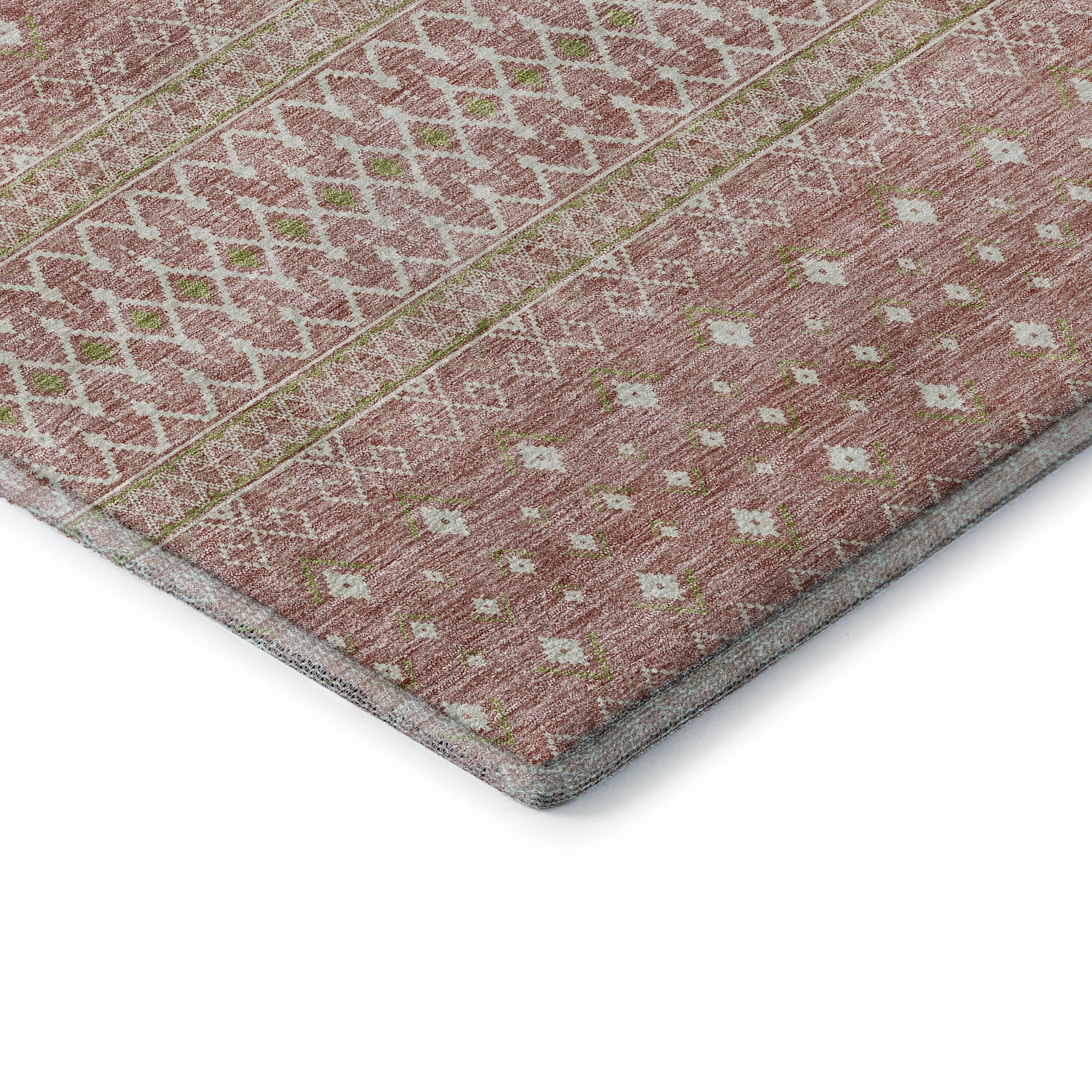 Oaxaca Machine Washable Transitional Blush Pink Rug 1'8" x 2'6" #shape_Rectangle