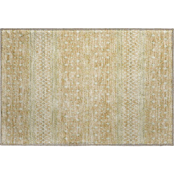 Oaxaca Machine Washable Transitional Copper Orange Rug 1'8" x 2'6"