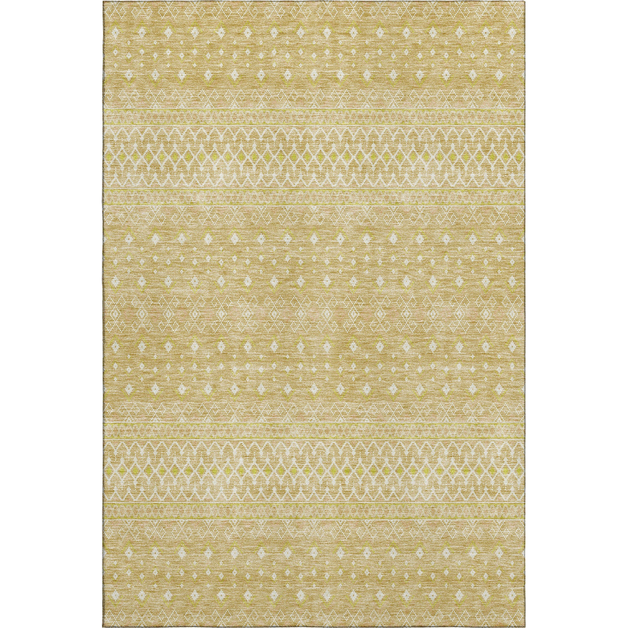 Oaxaca Machine Washable Transitional Gold Rug 2'6" x 3'10" #shape_Rectangle