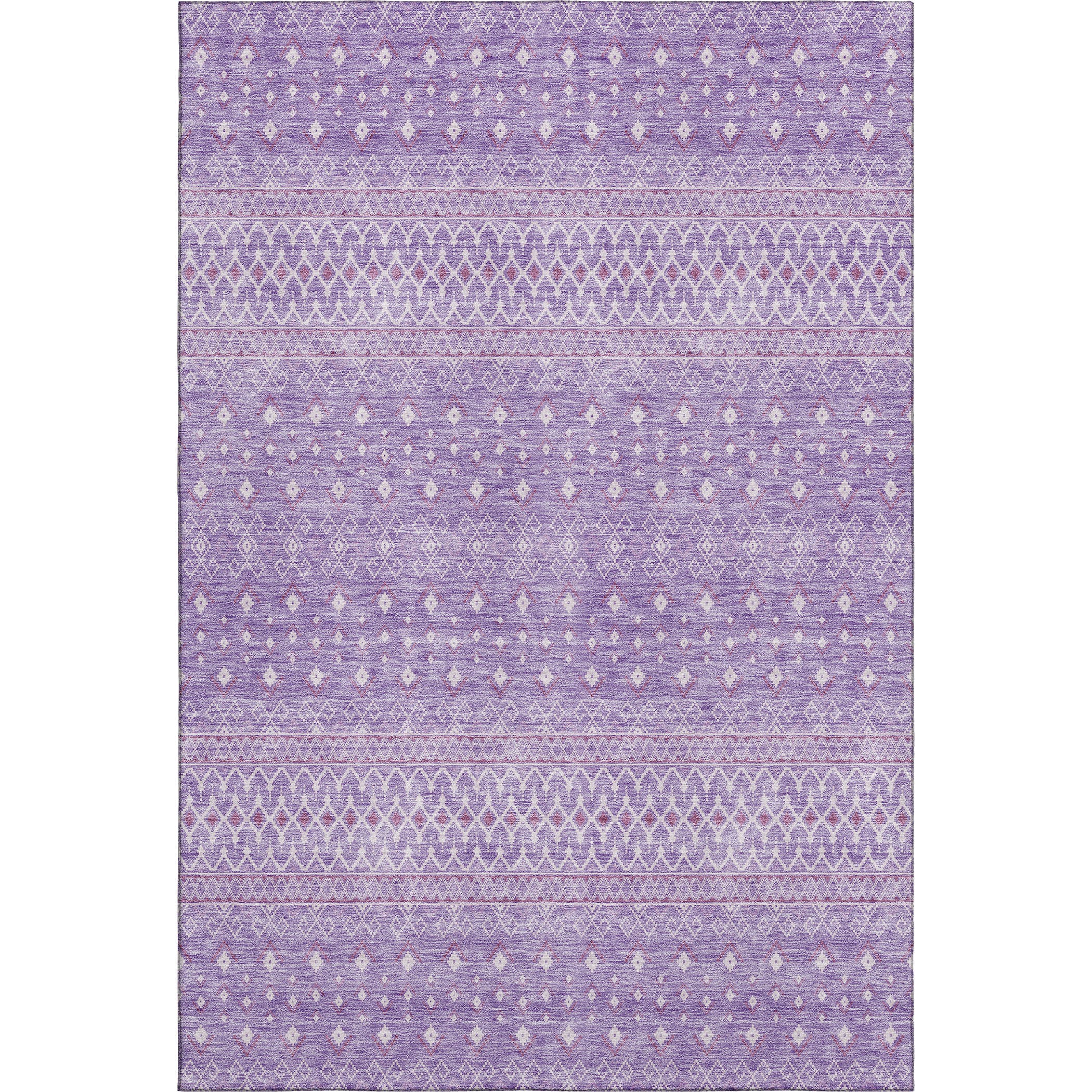 Oaxaca Machine Washable Transitional Lavender Purple Rug 2'6" x 3'10" #shape_Rectangle