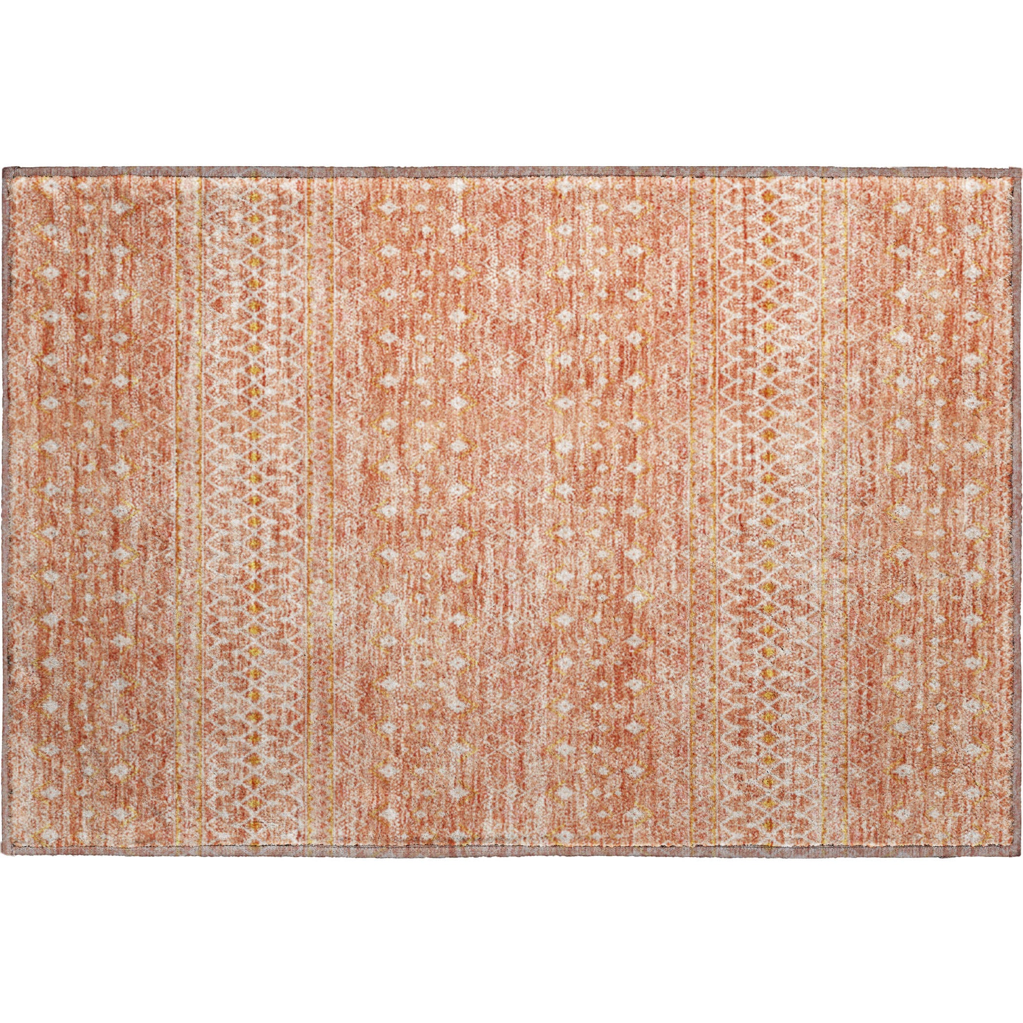 Oaxaca Machine Washable Transitional Salmon Orange Rug 1'8" x 2'6" #shape_Rectangle