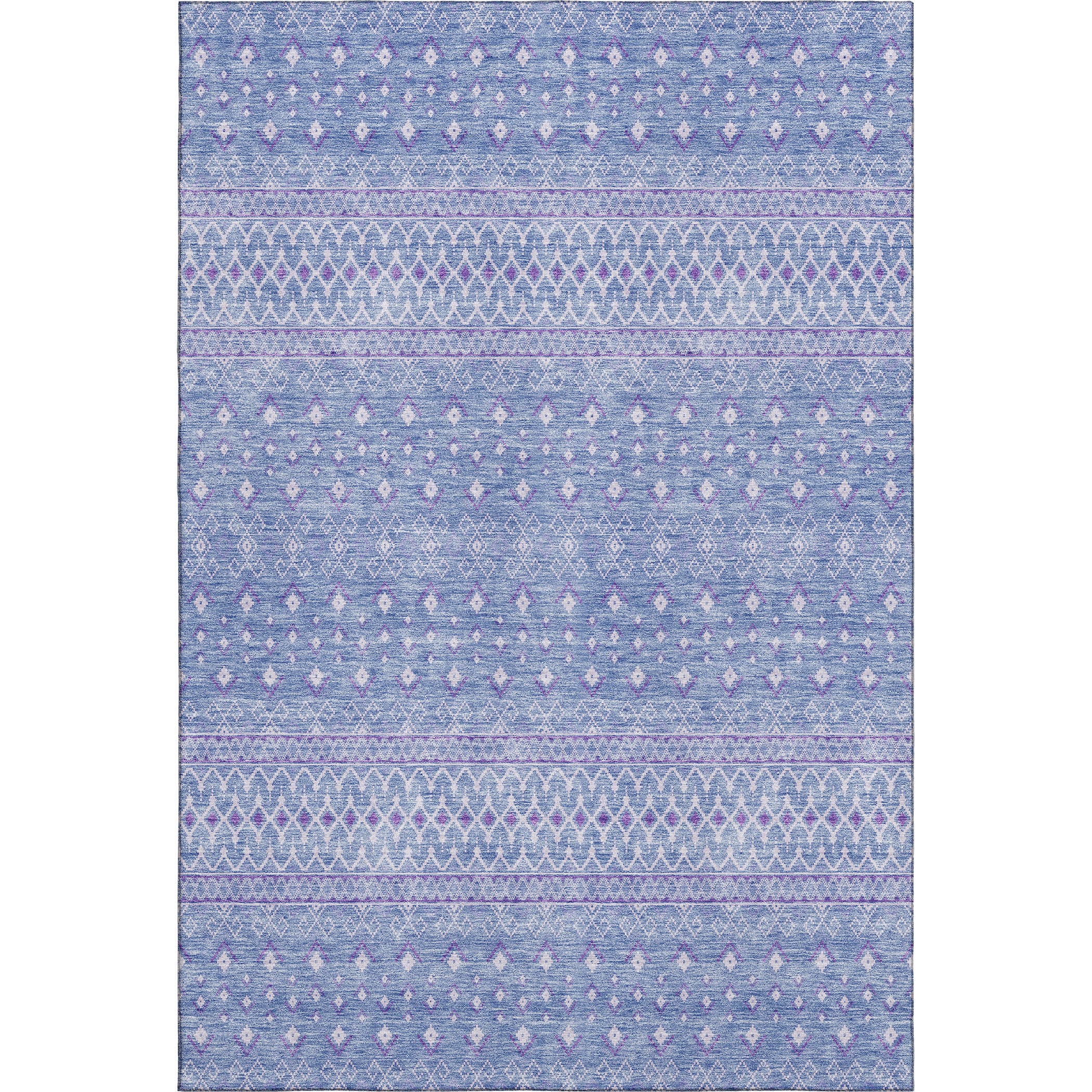Oaxaca Machine Washable Transitional Sky Blue Rug 2'6" x 3'10" #shape_Rectangle