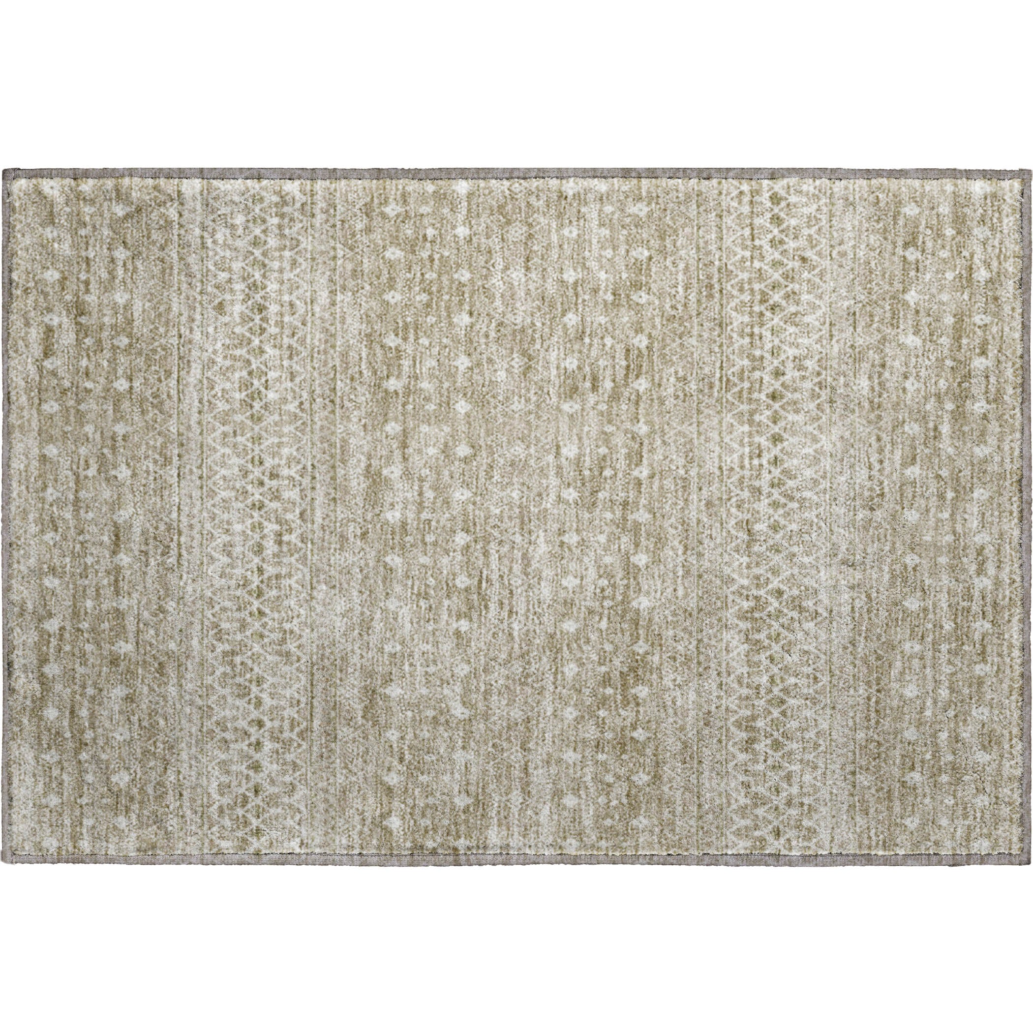 Oaxaca Machine Washable Transitional Taupe Brown Rug 1'8" x 2'6" #shape_Rectangle