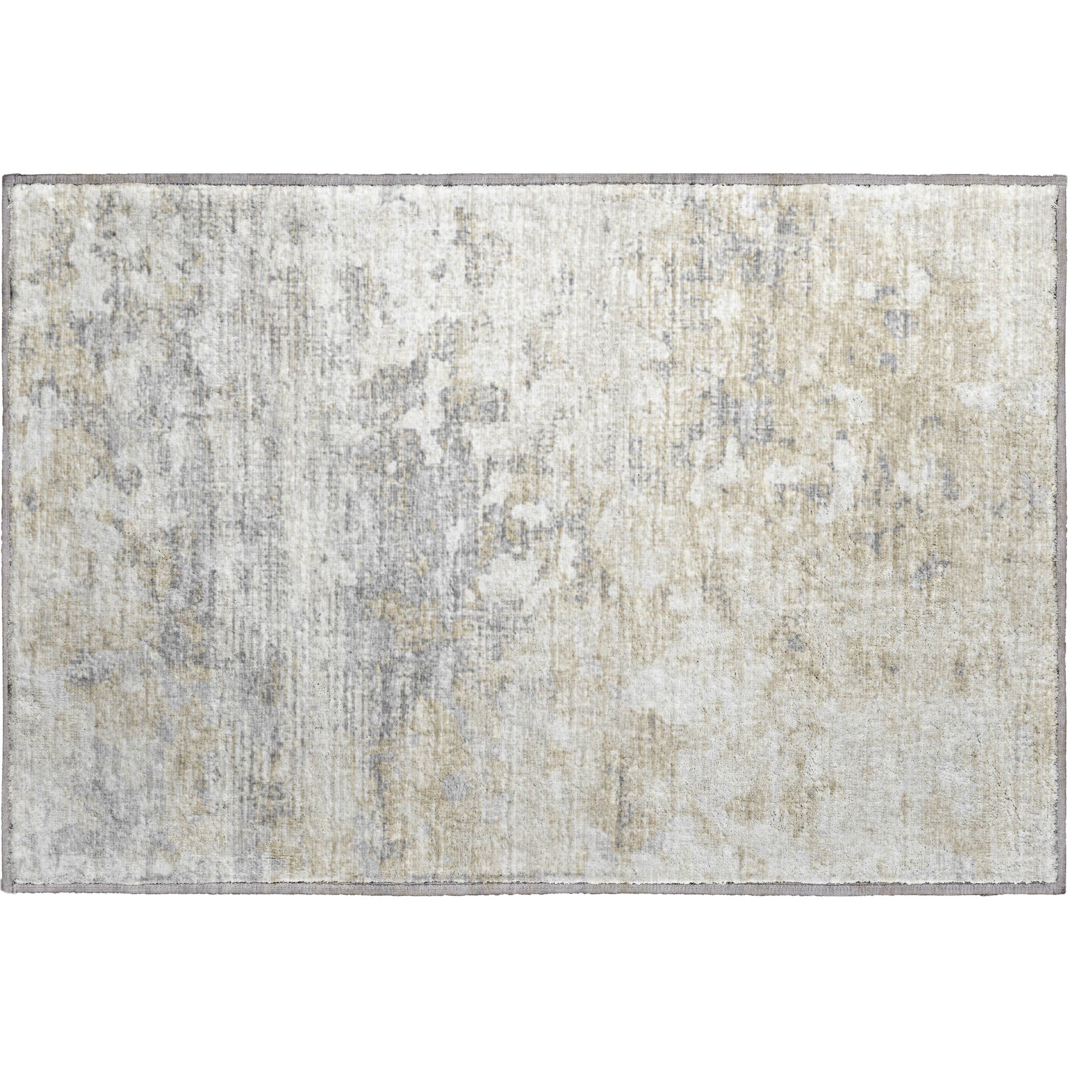 Mdina Machine Washable Transitional Ivory Rug 1'8" x 2'6" #shape_Rectangle