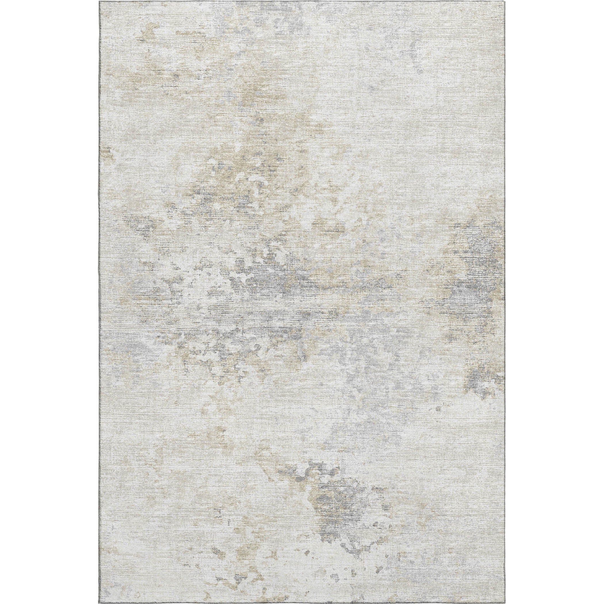 Mdina Machine Washable Transitional Ivory Rug 2'6" x 3'10" #shape_Rectangle