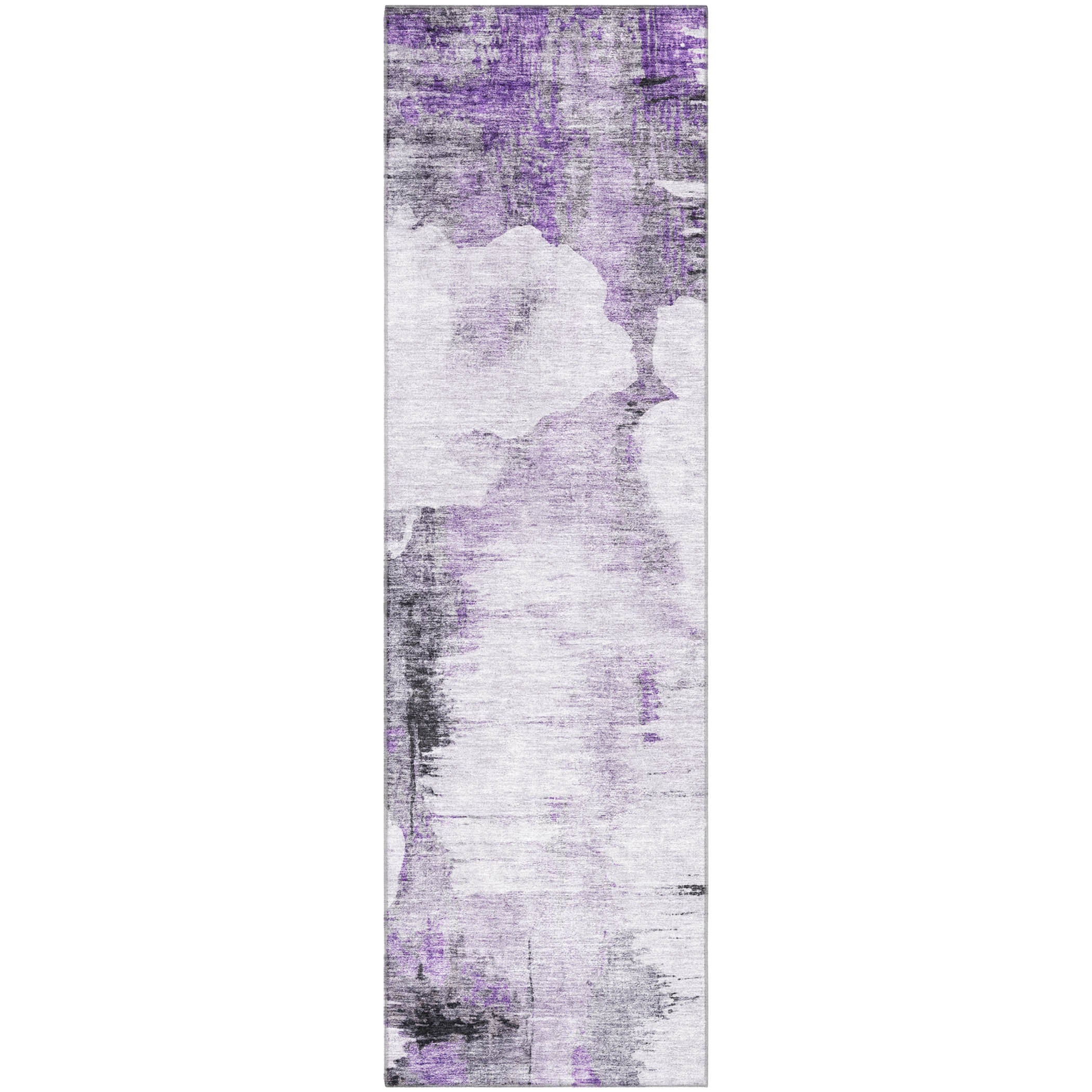 Sintra Machine Washable Transitional Purple Rug 2'3" x 7'6" #shape_Runner