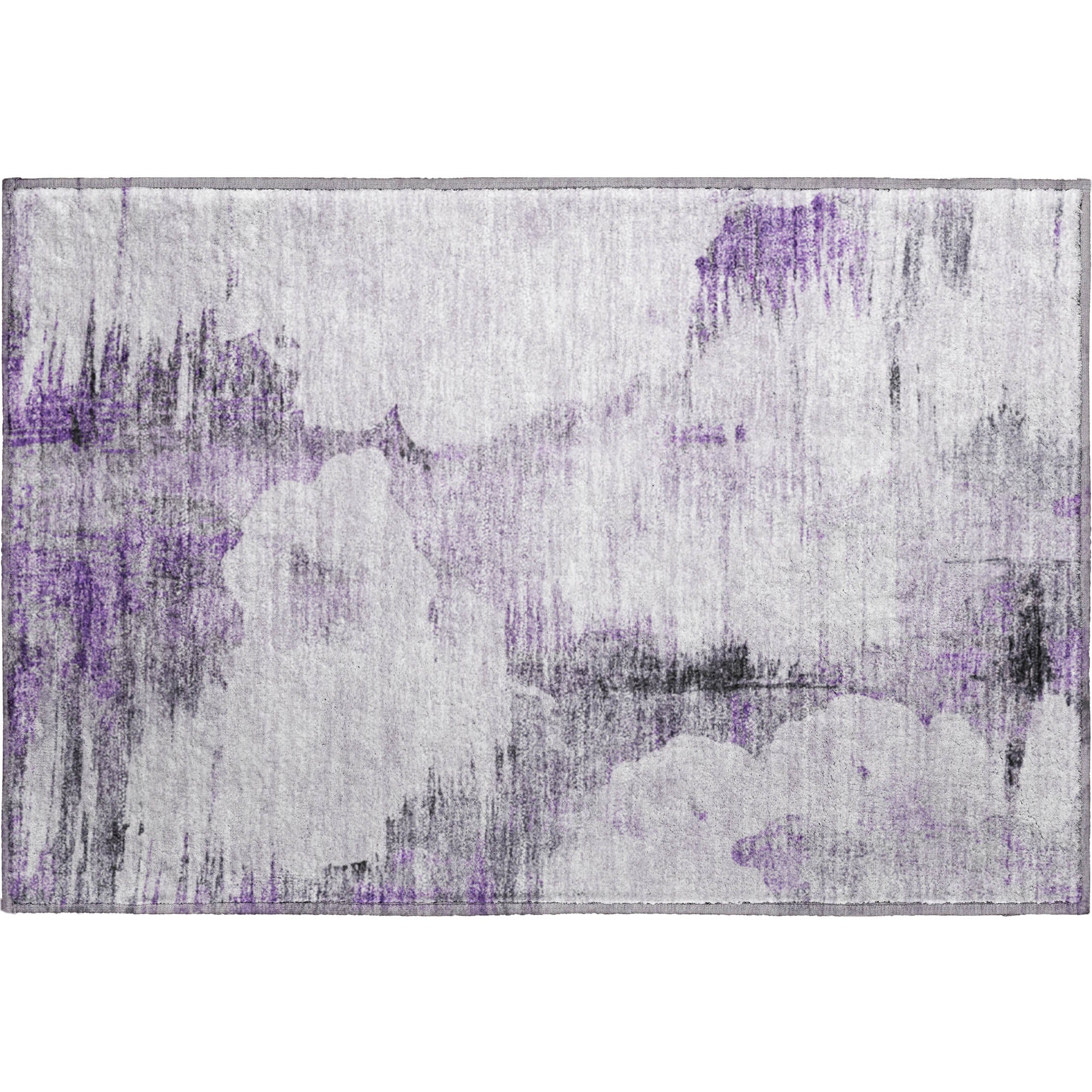 Sintra Machine Washable Transitional Purple Rug 1'8" x 2'6" #shape_Rectangle