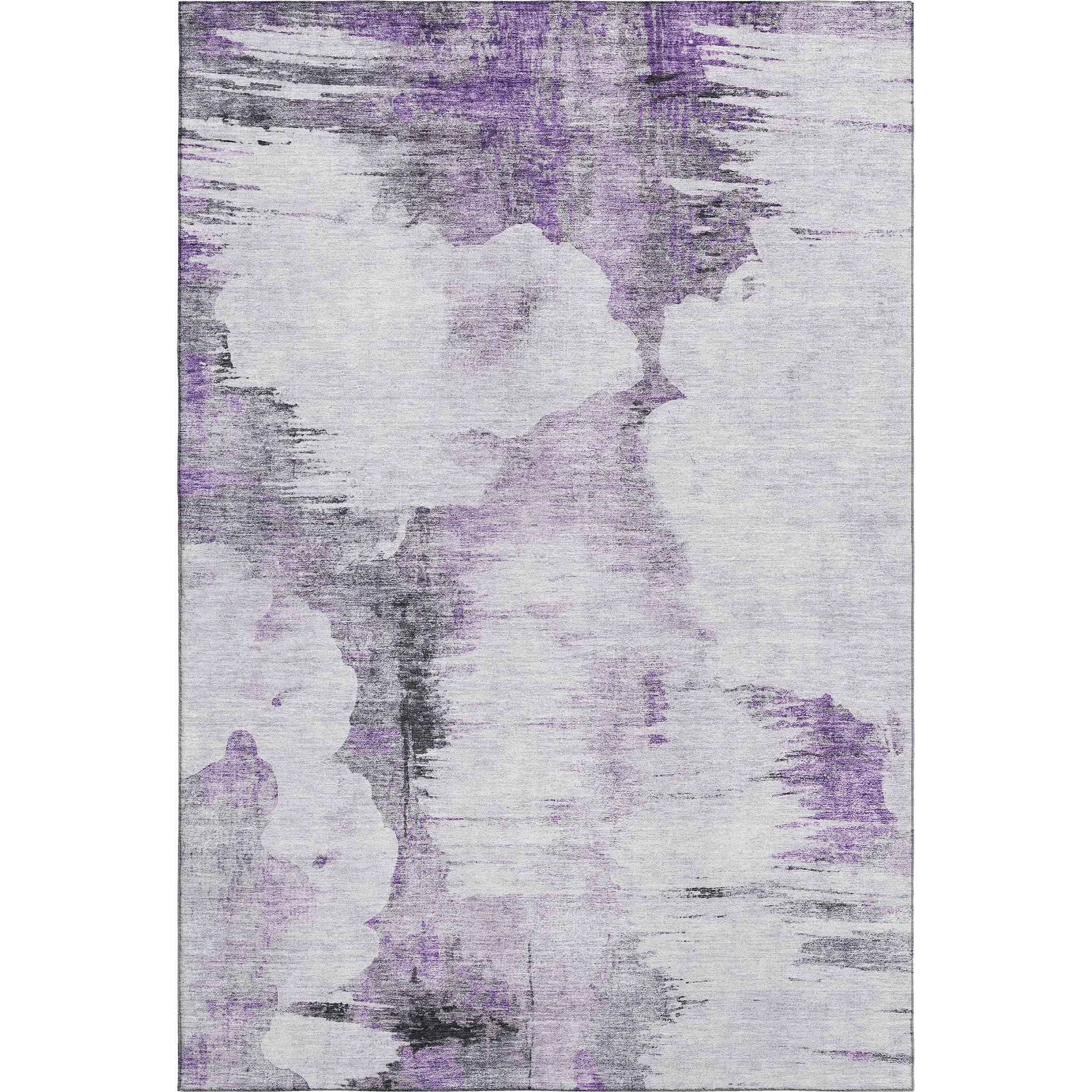 Sintra Machine Washable Transitional Purple Rug 2'6" x 3'10" #shape_Rectangle