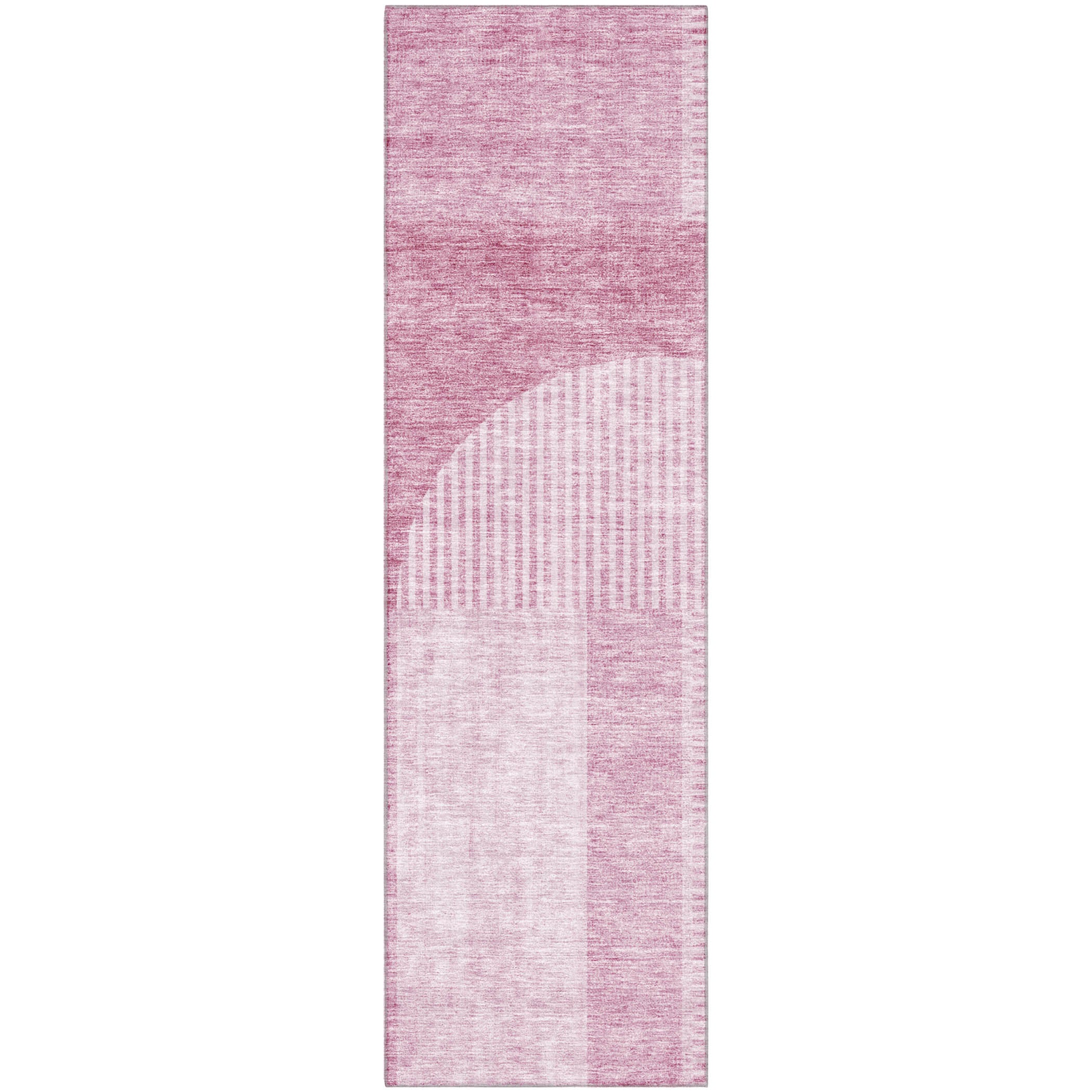 Athens Machine Washable Transitional Blush Pink Rug 2'3" x 7'6" #shape_Runner
