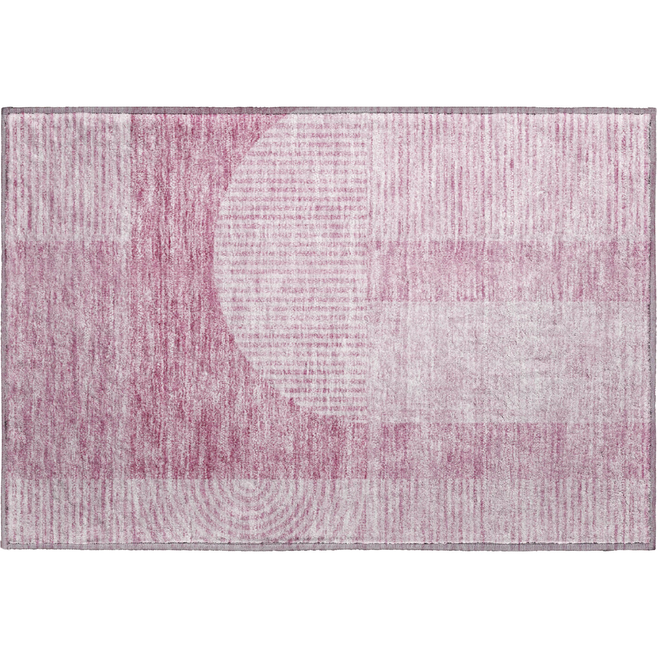 Athens Machine Washable Transitional Blush Pink Rug 1'8" x 2'6" #shape_Rectangle