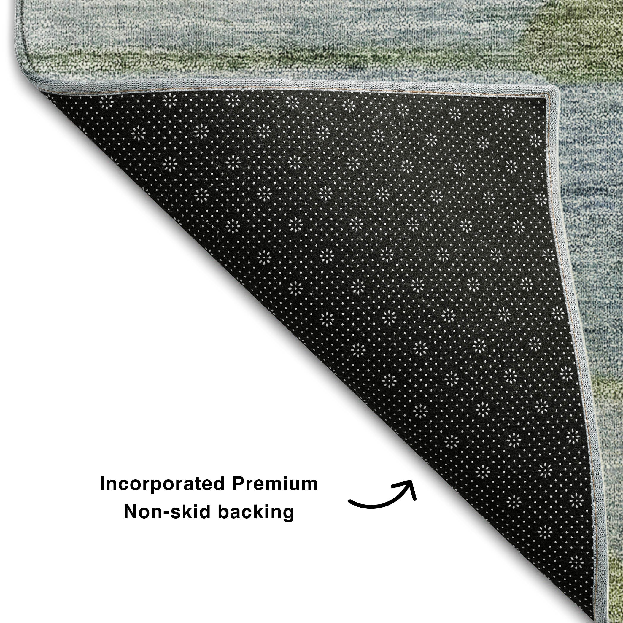 Split Machine Washable Transitional Blue Rug 1'8" x 2'6" #shape_Rectangle