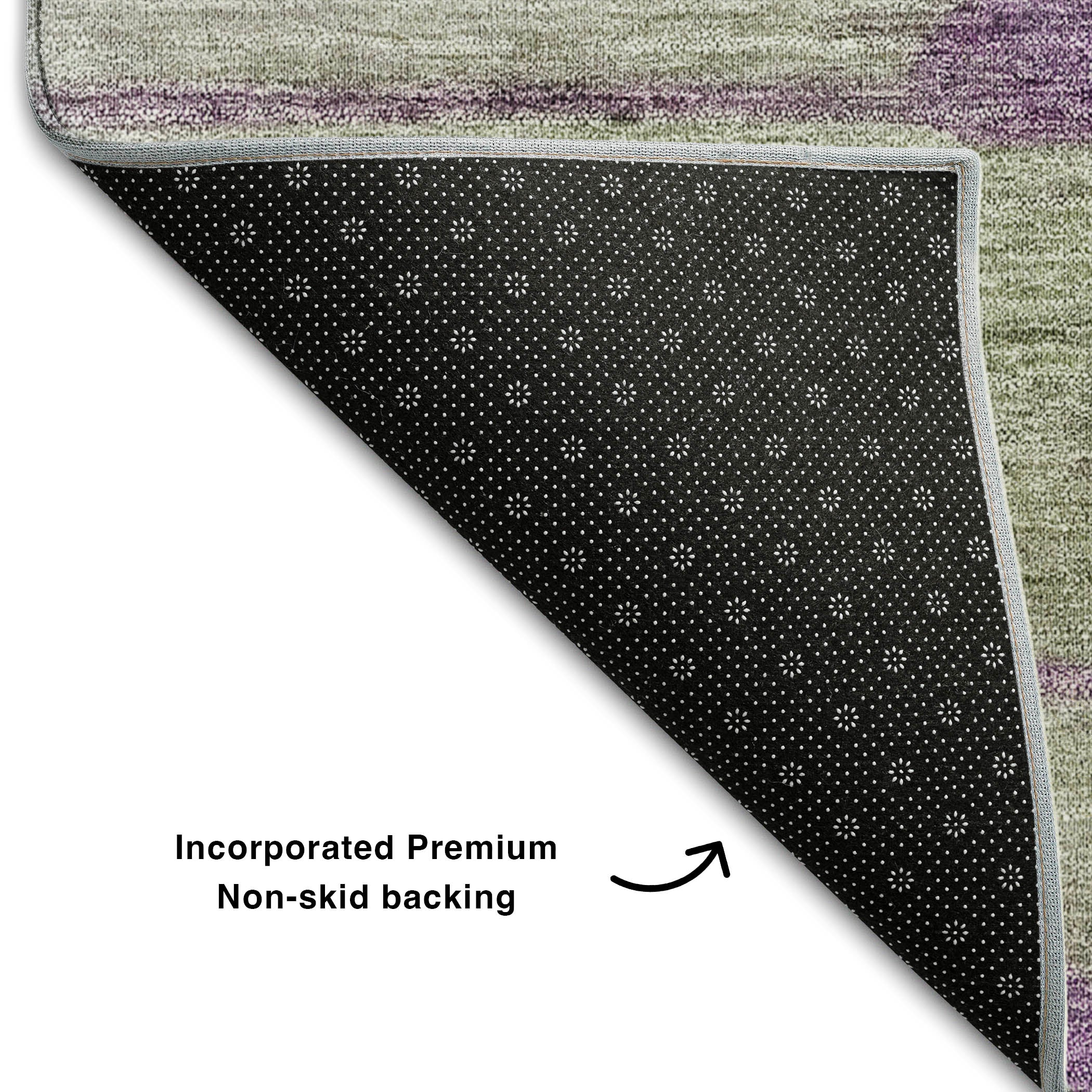 Split Machine Washable Transitional Purple Rug 1'8" x 2'6" #shape_Rectangle