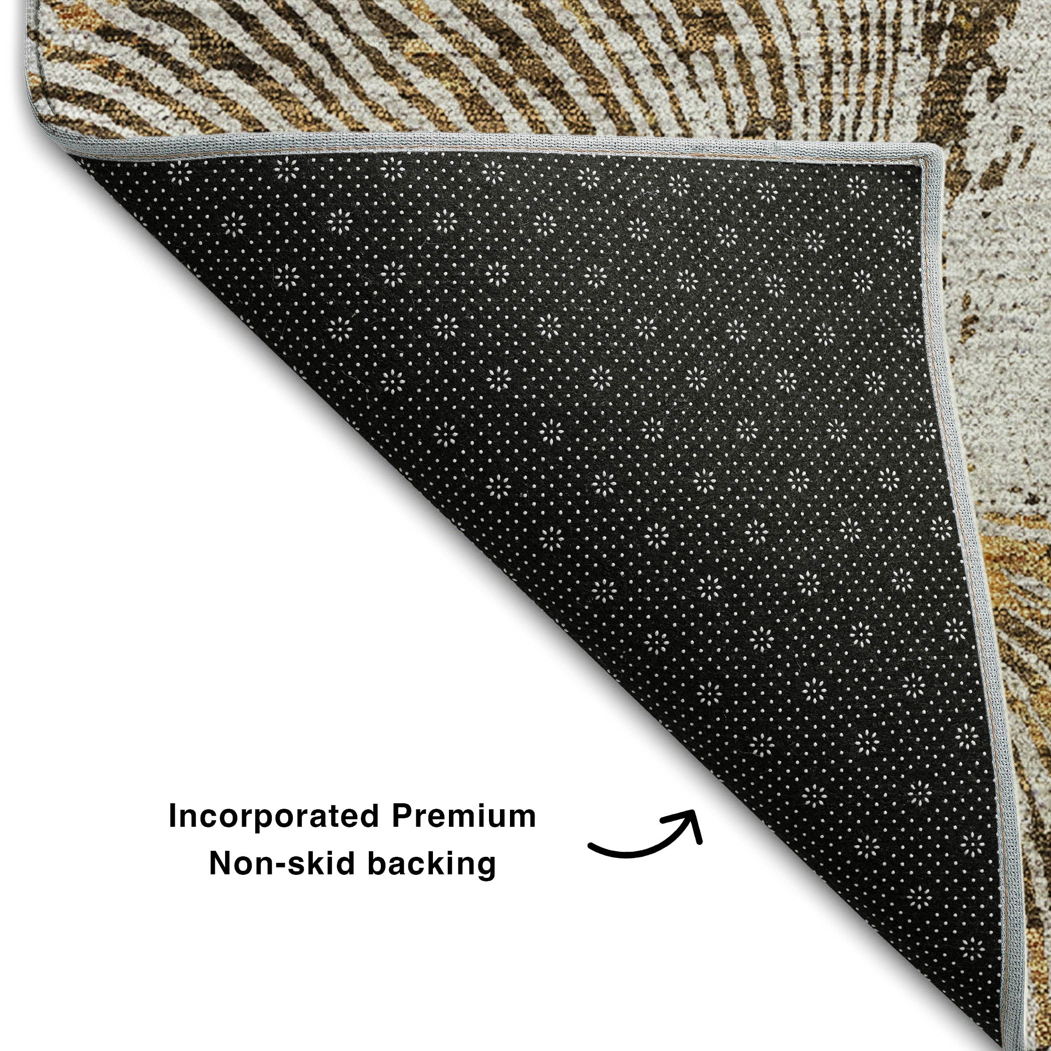 Seville Machine Washable Transitional Taupe Brown Rug 1'8" x 2'6" #shape_Rectangle